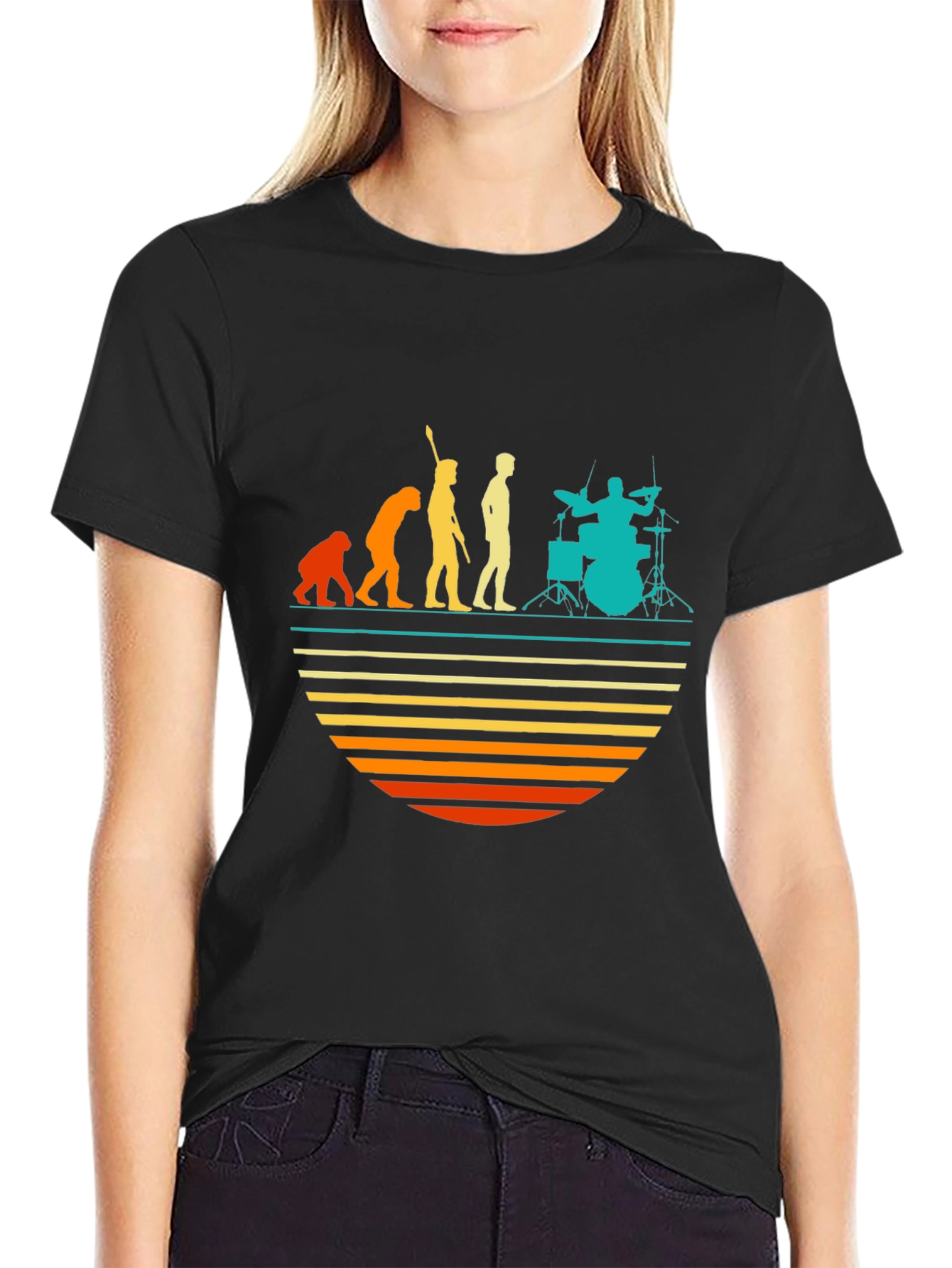 Evolution of Drummer Graphic T-Shirt
