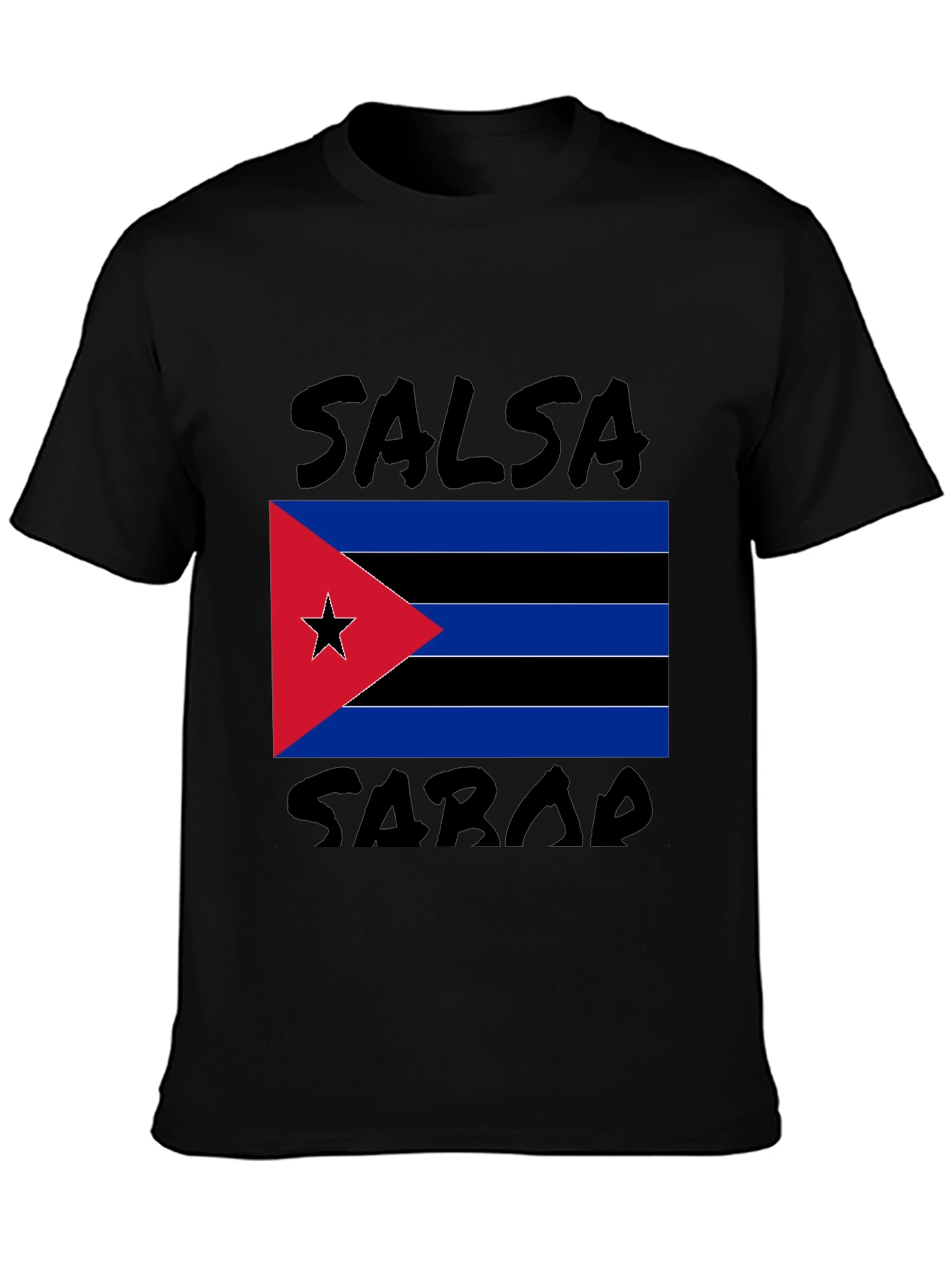 Salsa Sarab T-Shirt: Cuban Flag Design