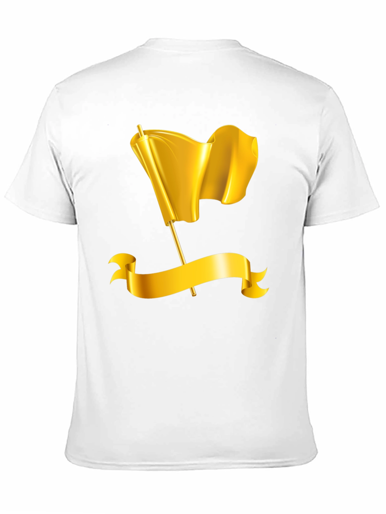 Gold Flag Graphic Tee - Premium Black T-Shirt