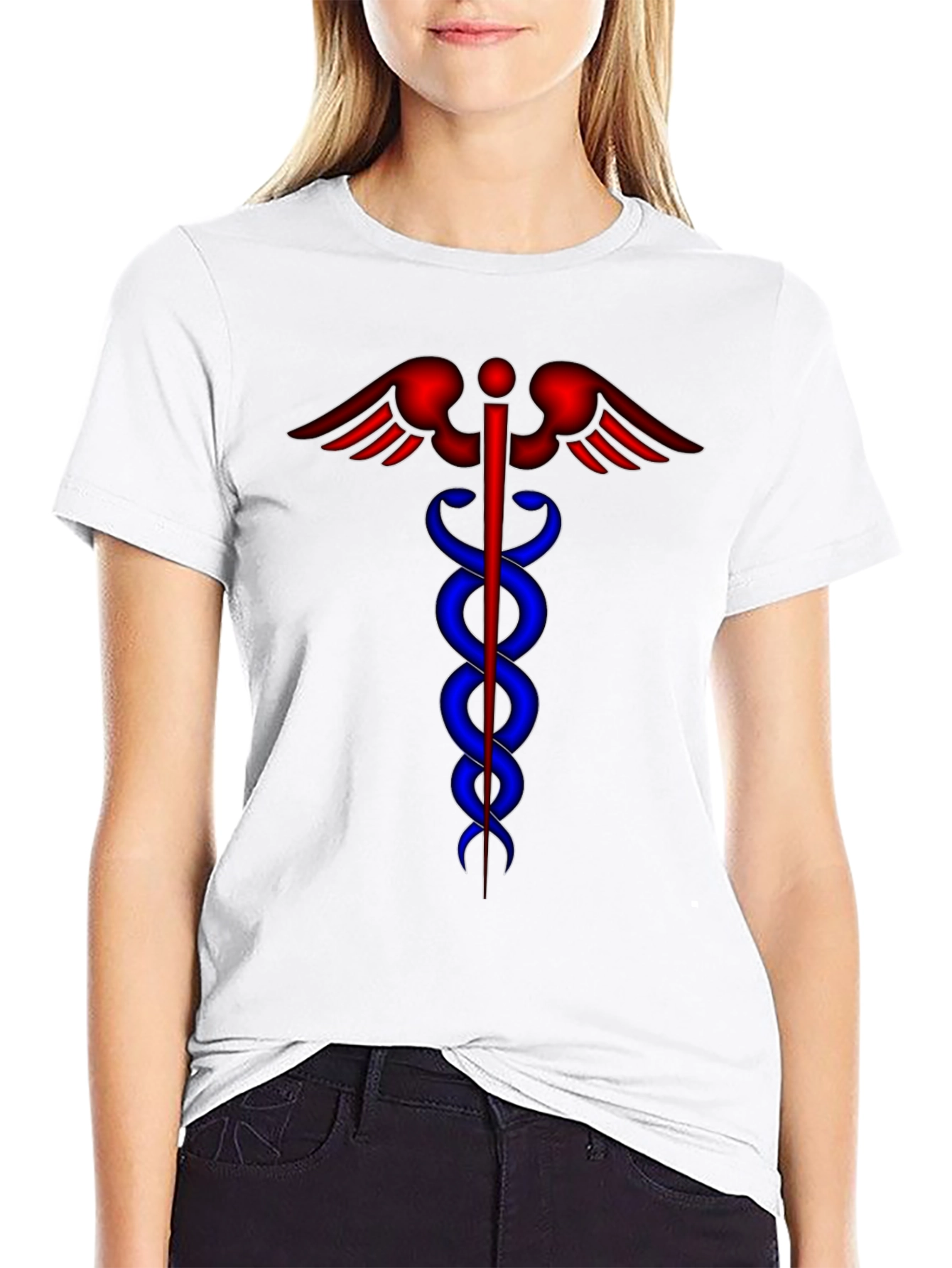 Caduceus Graphic T-Shirt - Medical Symbol