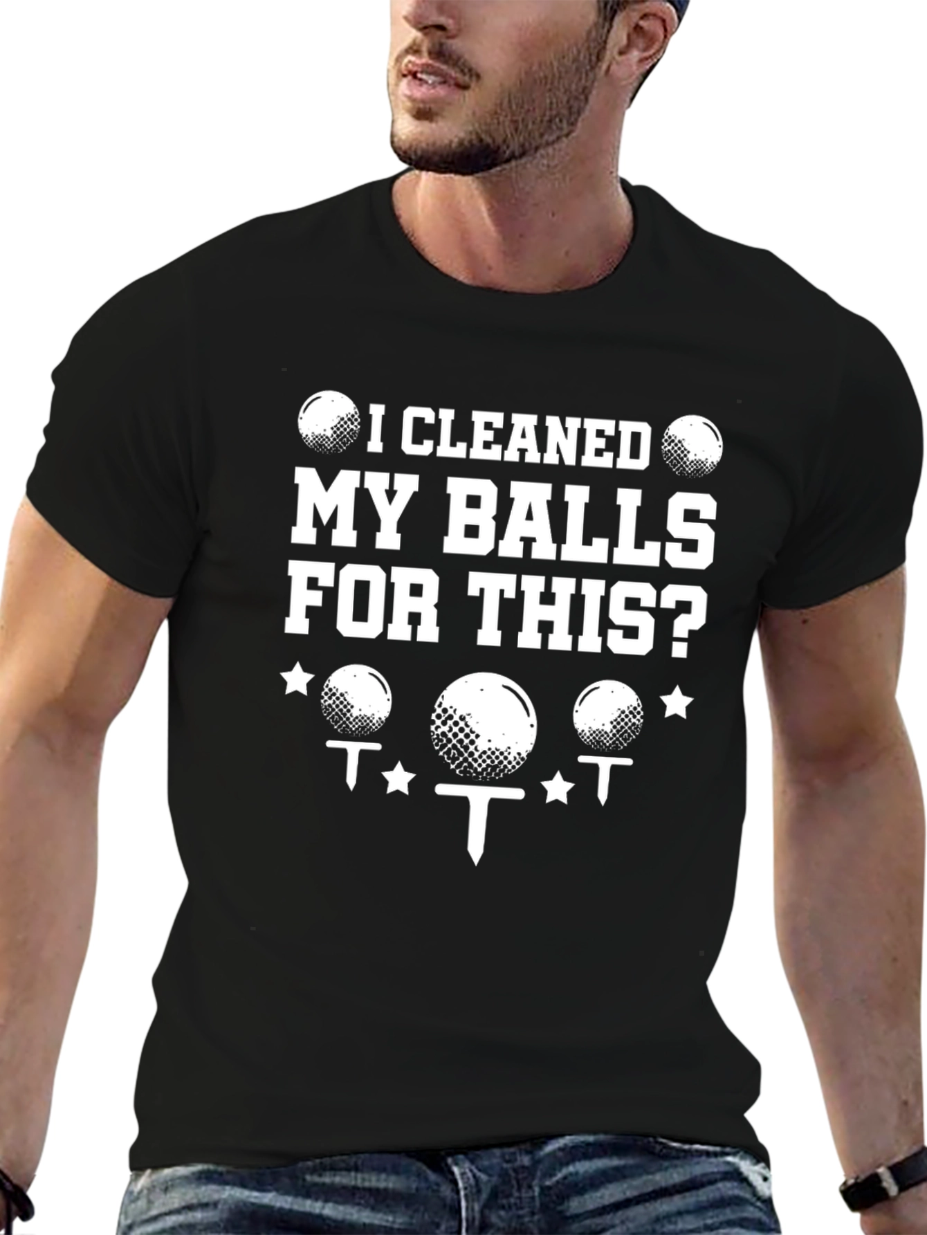 Funny Golf T-Shirt - I Cleaned My Balls