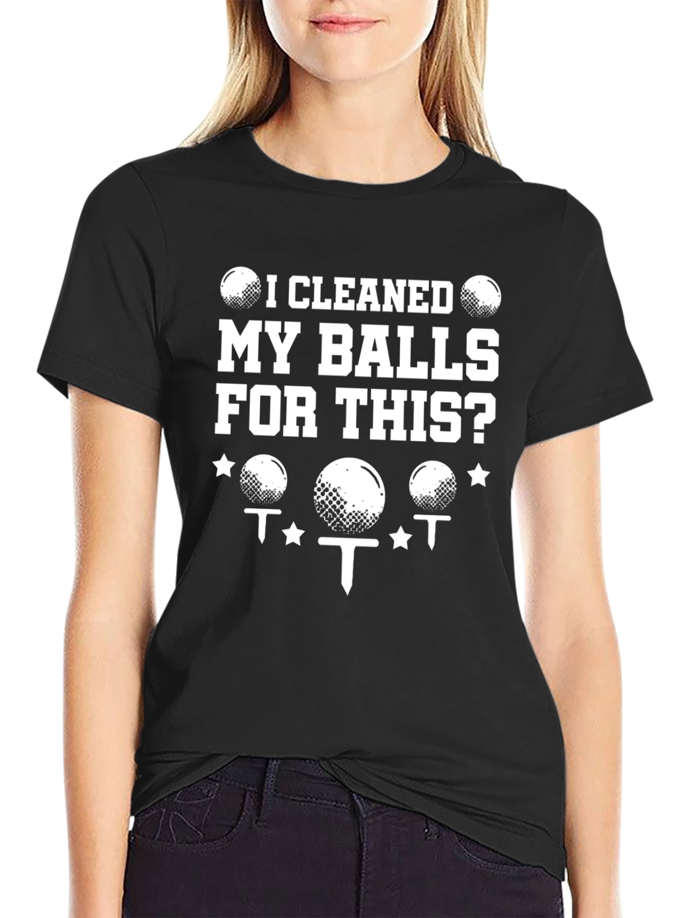 Funny Golf T-Shirt - I Cleaned My Balls