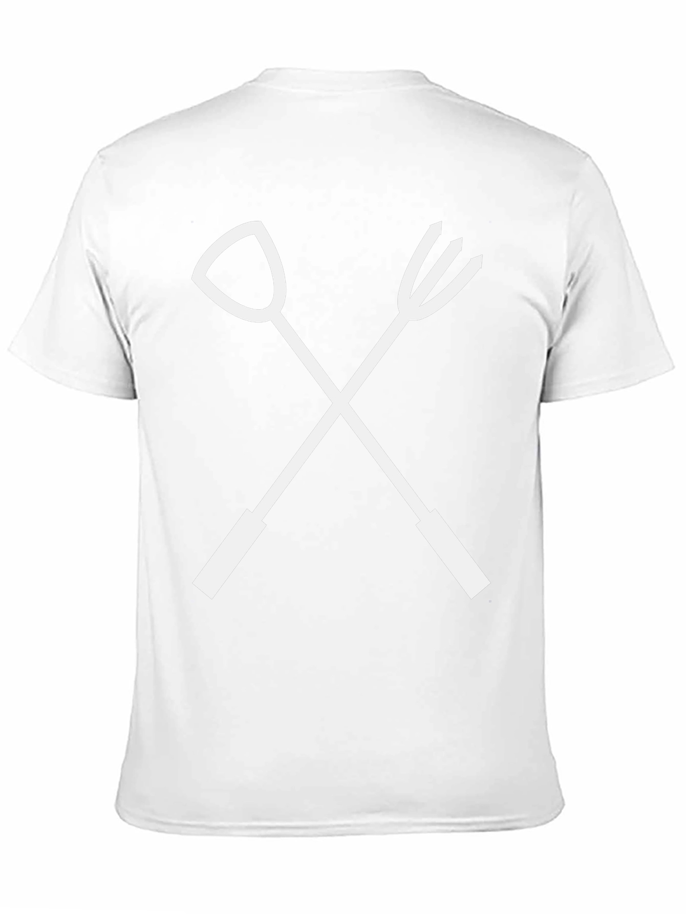 Gardening Tools Crossed T-Shirt - Black Cotton Tee