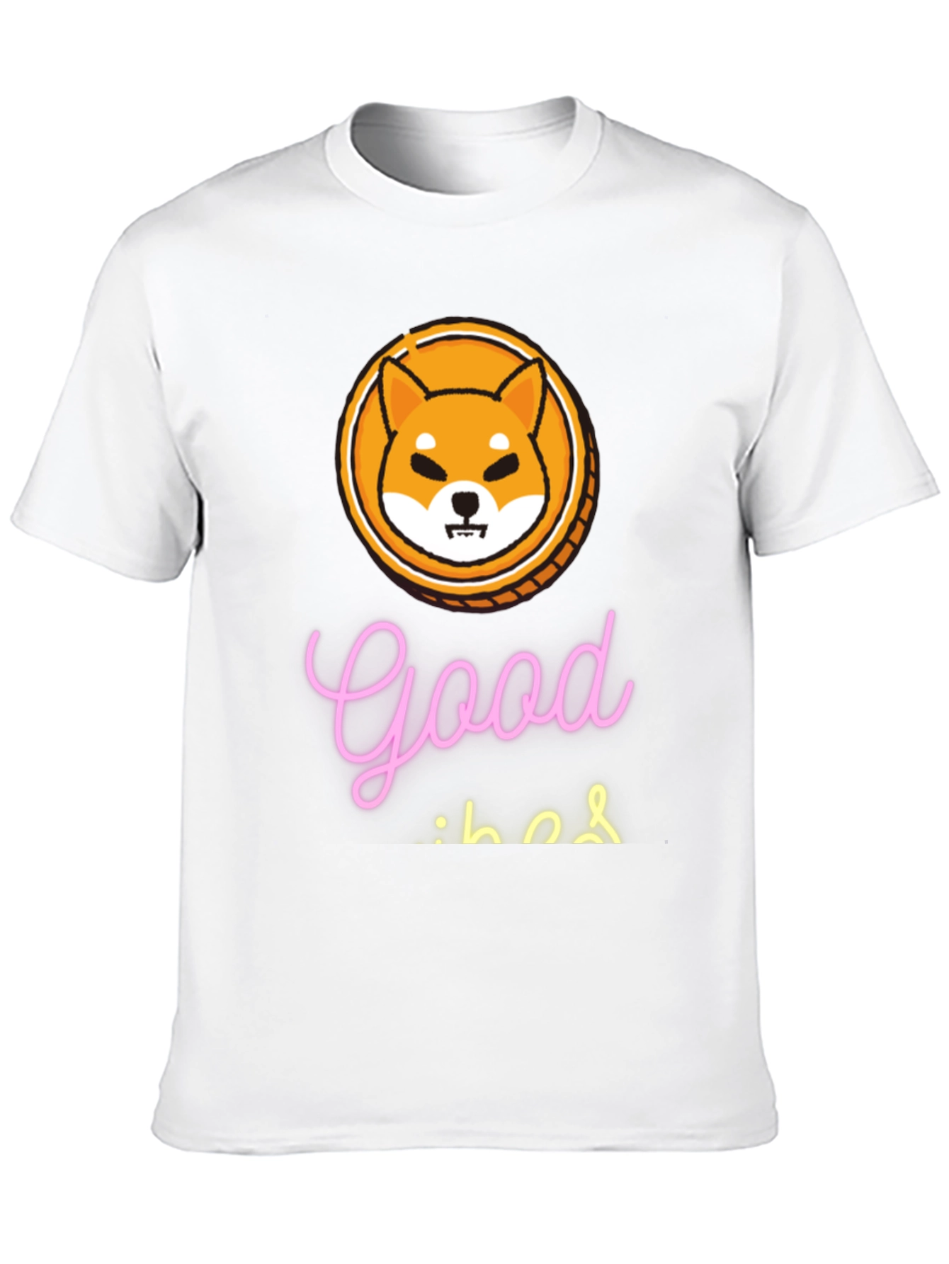 Good Vibes Shiba Coin Black T-Shirt