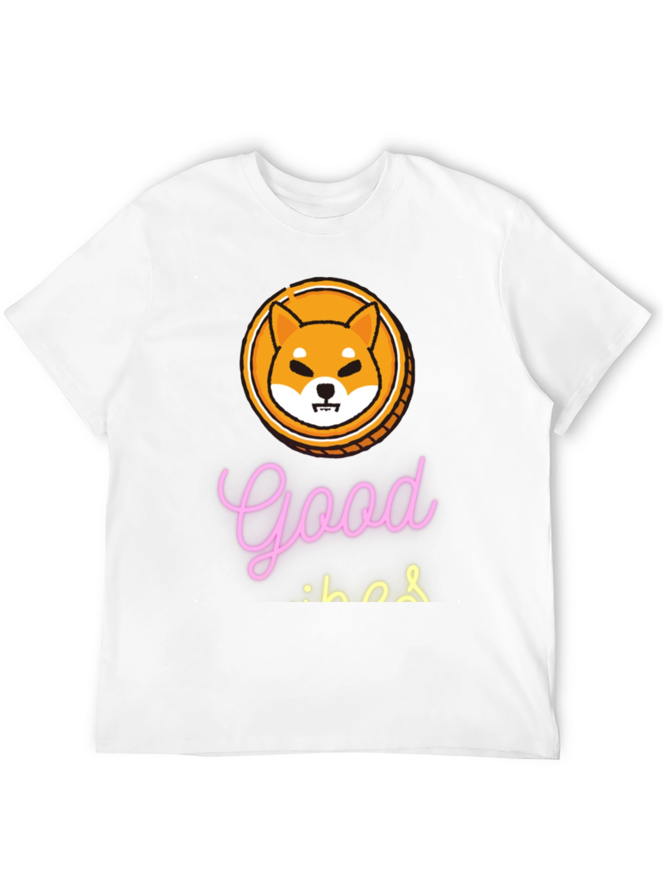 Good Vibes Shiba Coin Black T-Shirt