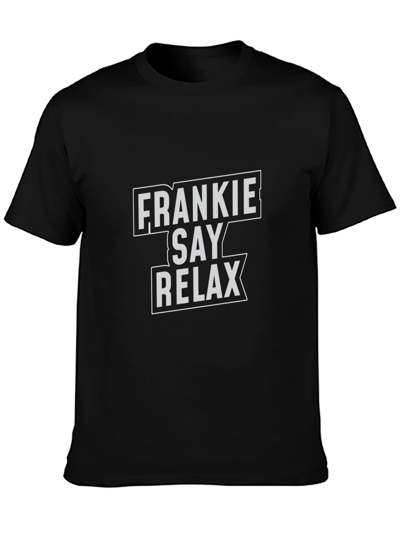 Frankie Say Relax Graphic Print Black T-Shirt