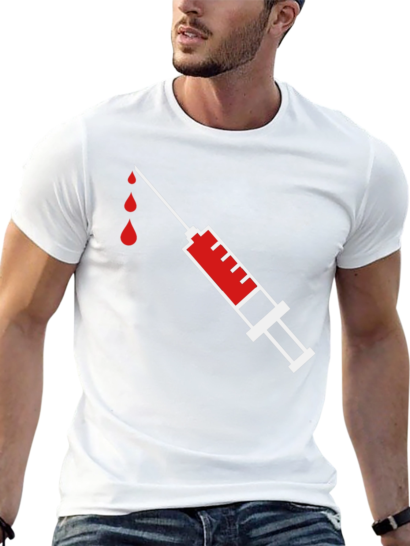 Syringe Graphic T-Shirt - Inject Some Fun!