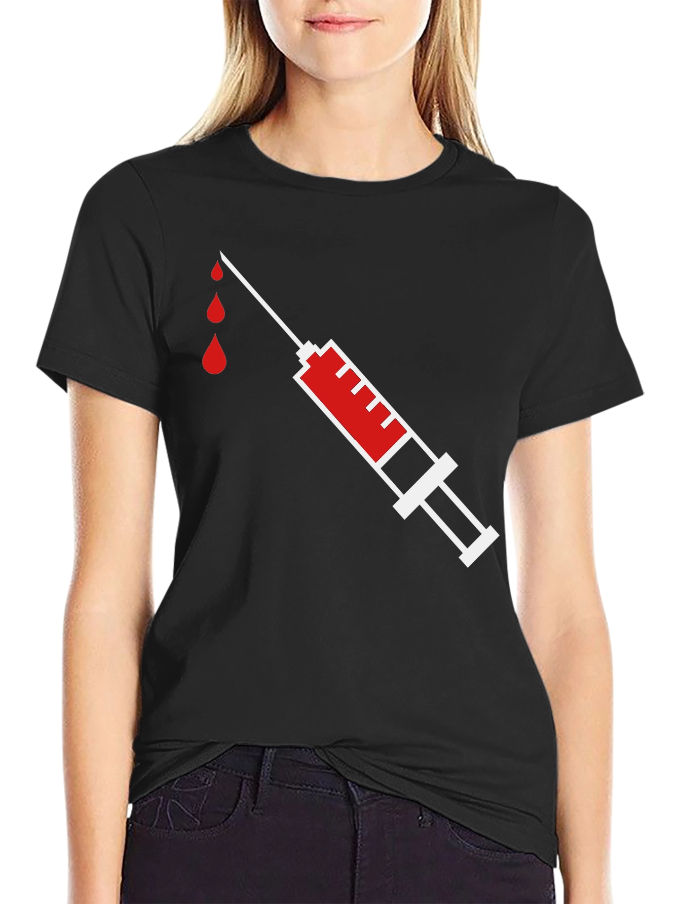 Syringe Graphic T-Shirt - Inject Some Fun!