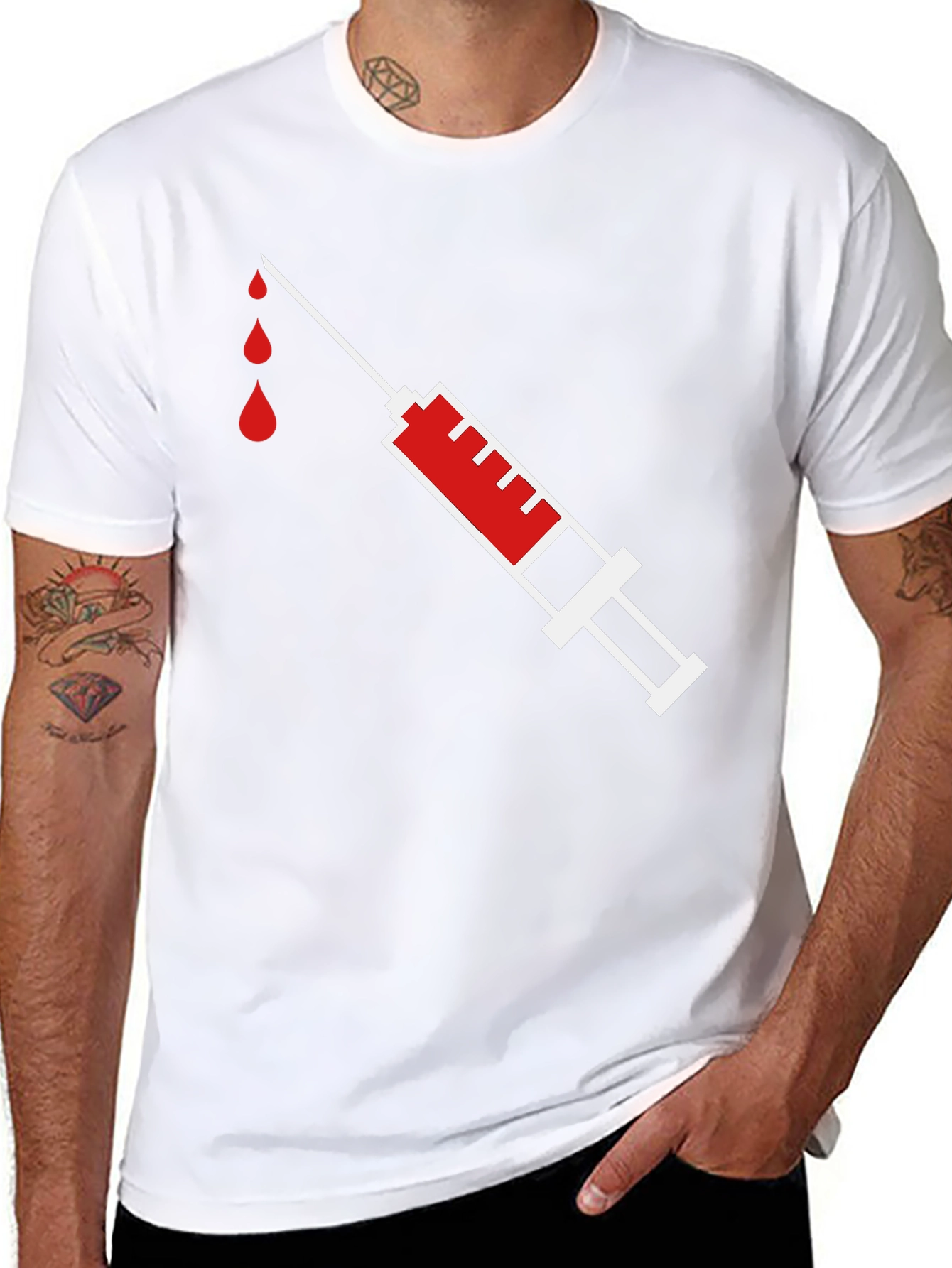 Syringe Graphic T-Shirt - Inject Some Fun!