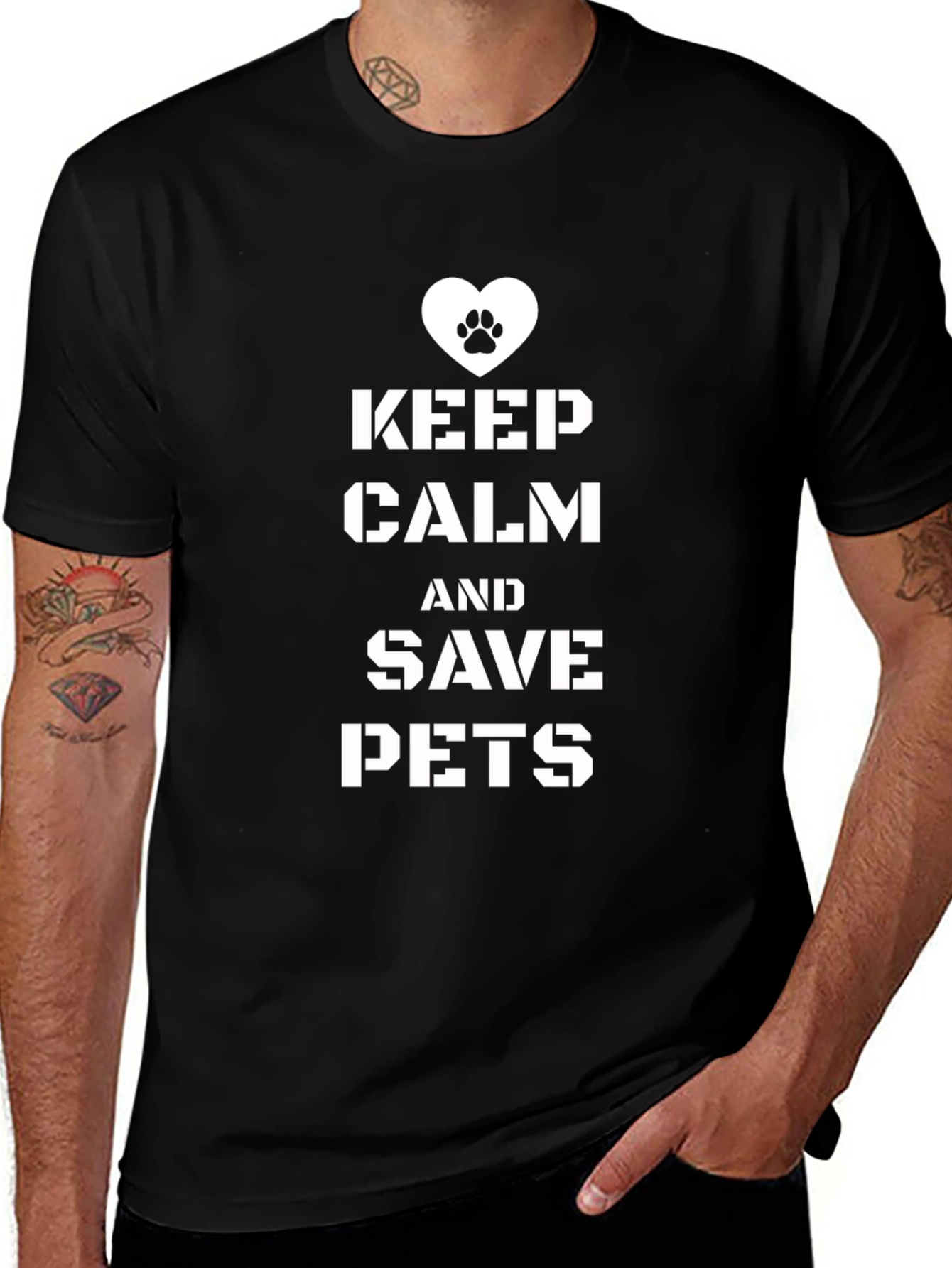 Keep Calm & Save Pets T-Shirt Pet Rescue Tee