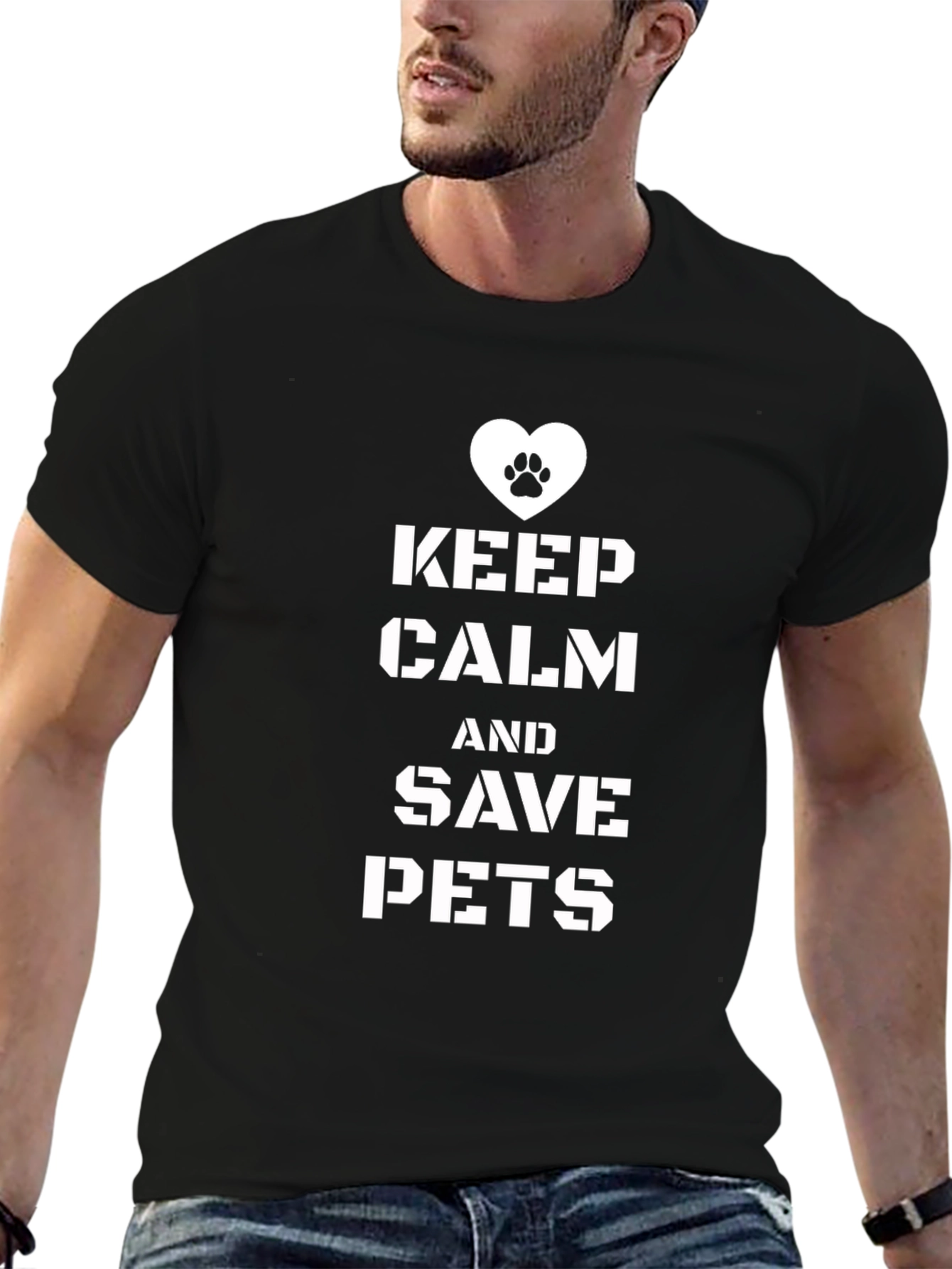 Keep Calm & Save Pets T-Shirt Pet Rescue Tee
