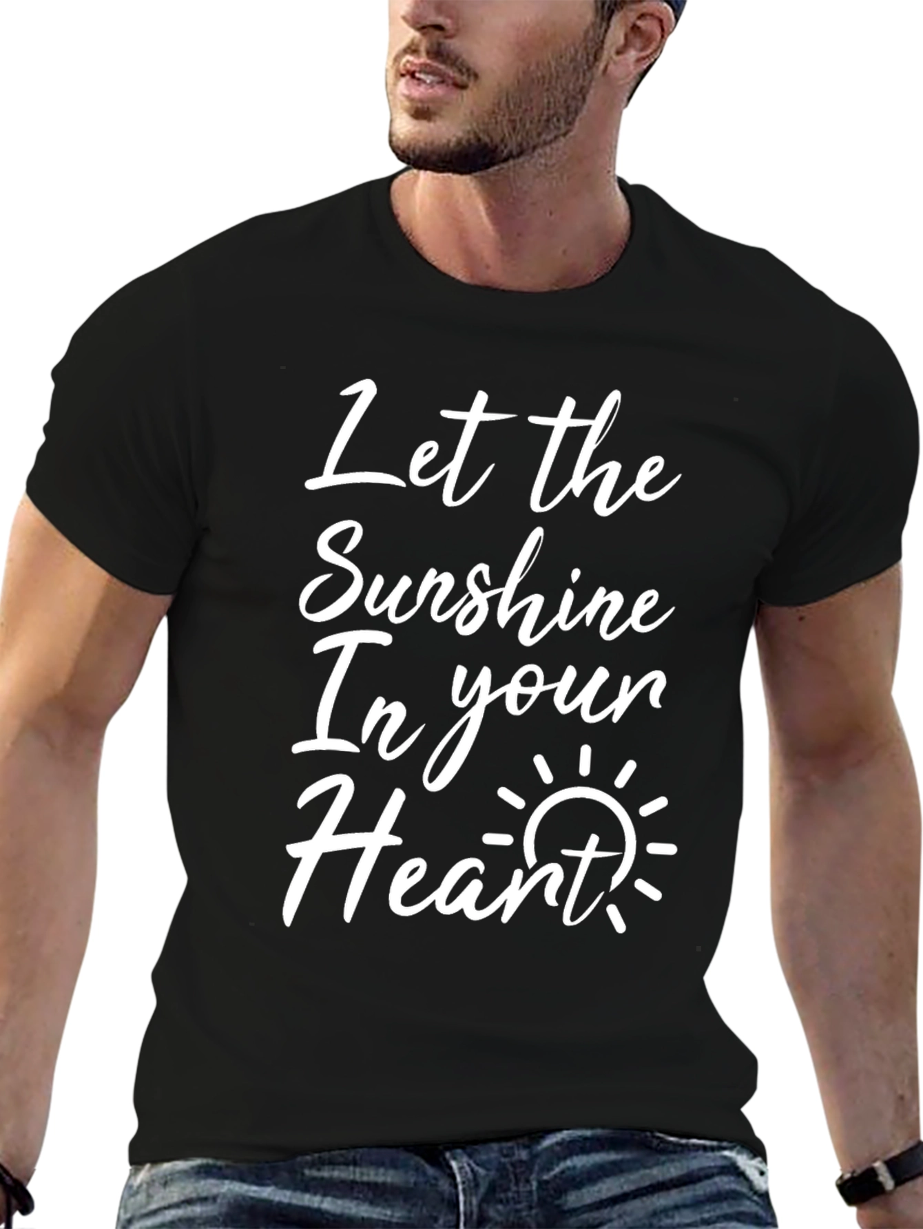 Sunshine Heart T-Shirt - Black Graphic Tee