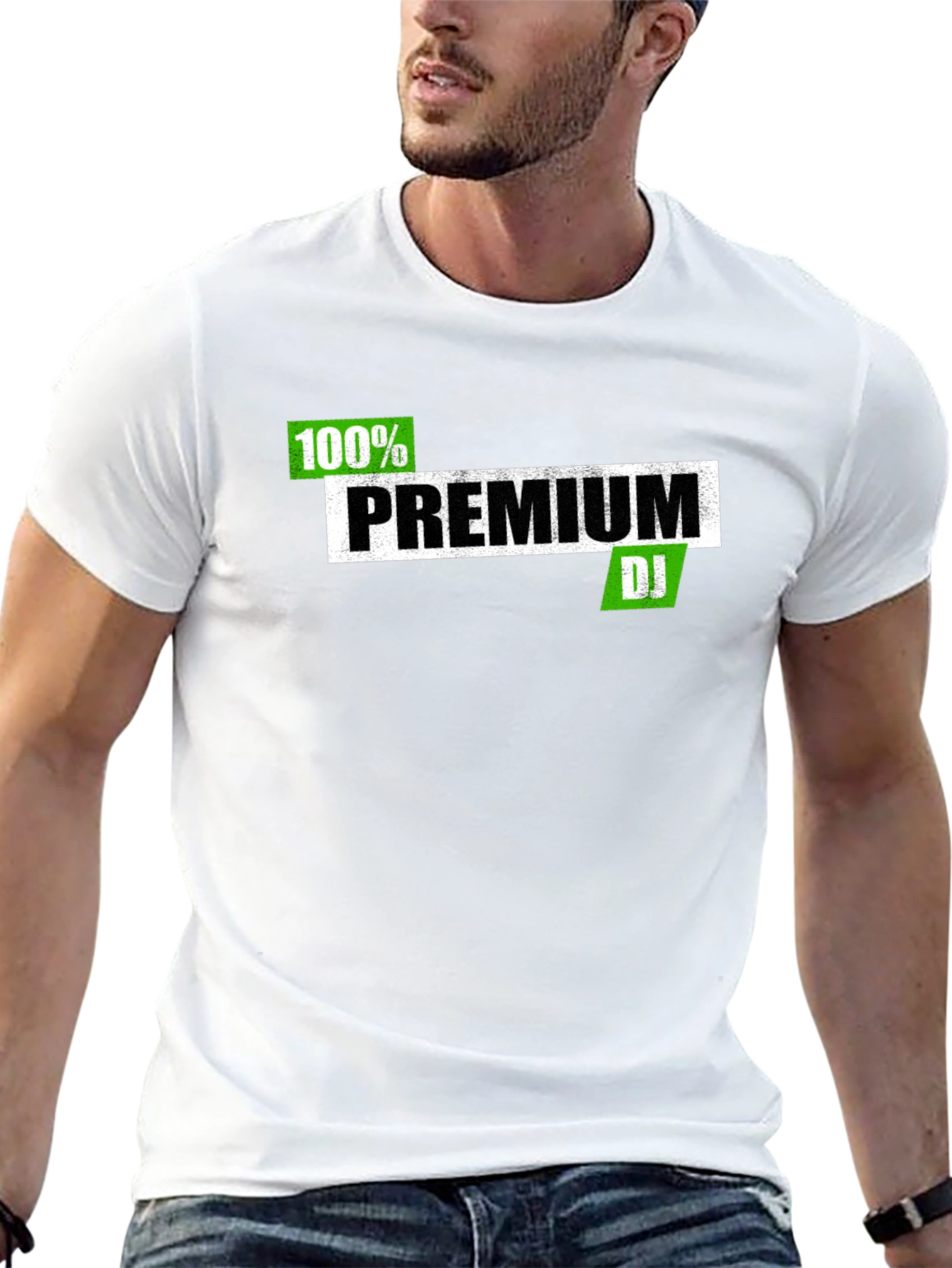 Premium DJ Graphic Tee - Black Cotton Blend T-Shirt