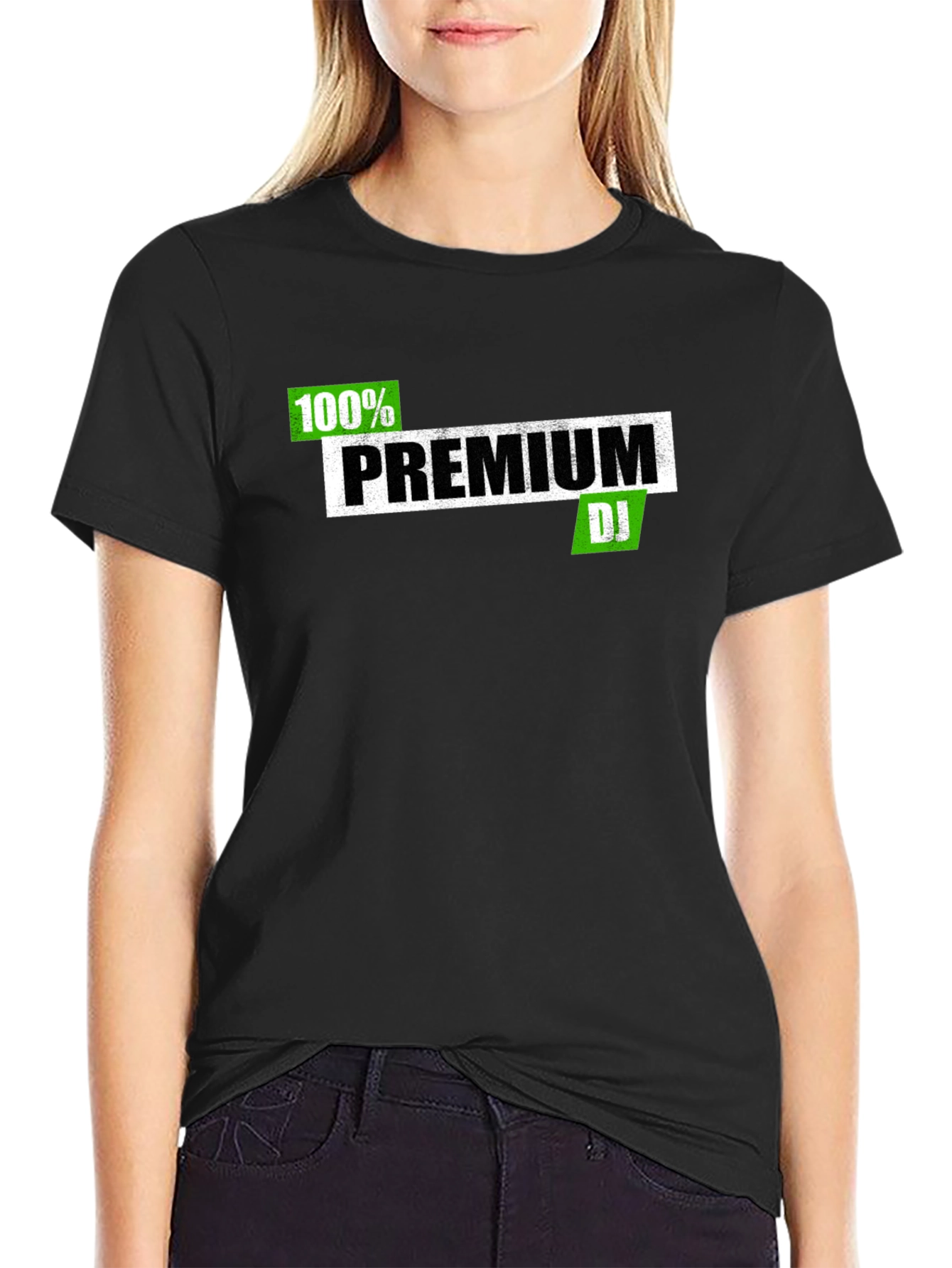 Premium DJ Graphic Tee - Black Cotton Blend T-Shirt