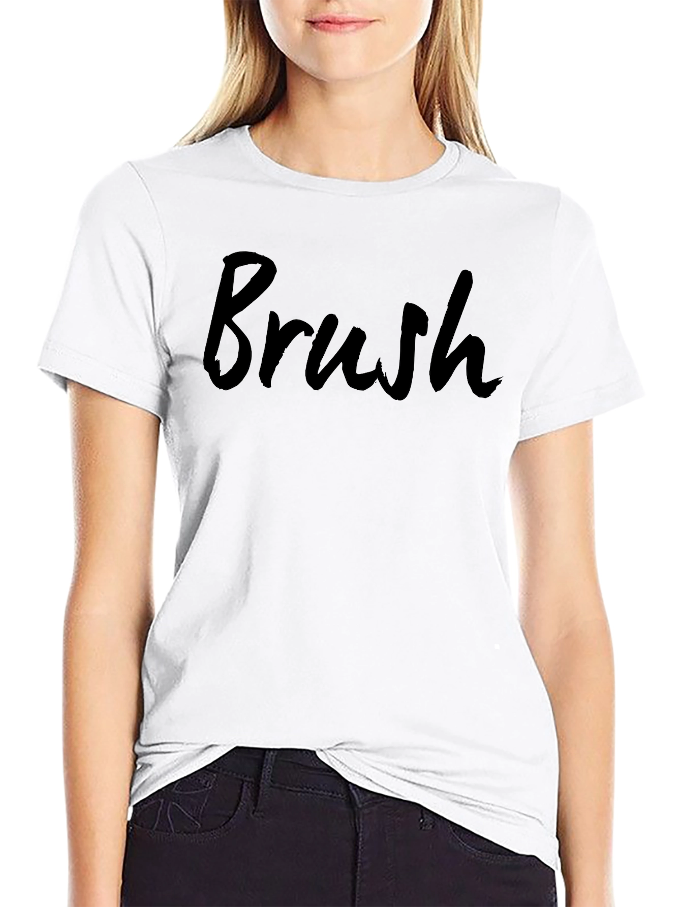 Brush Script Black T-Shirt
