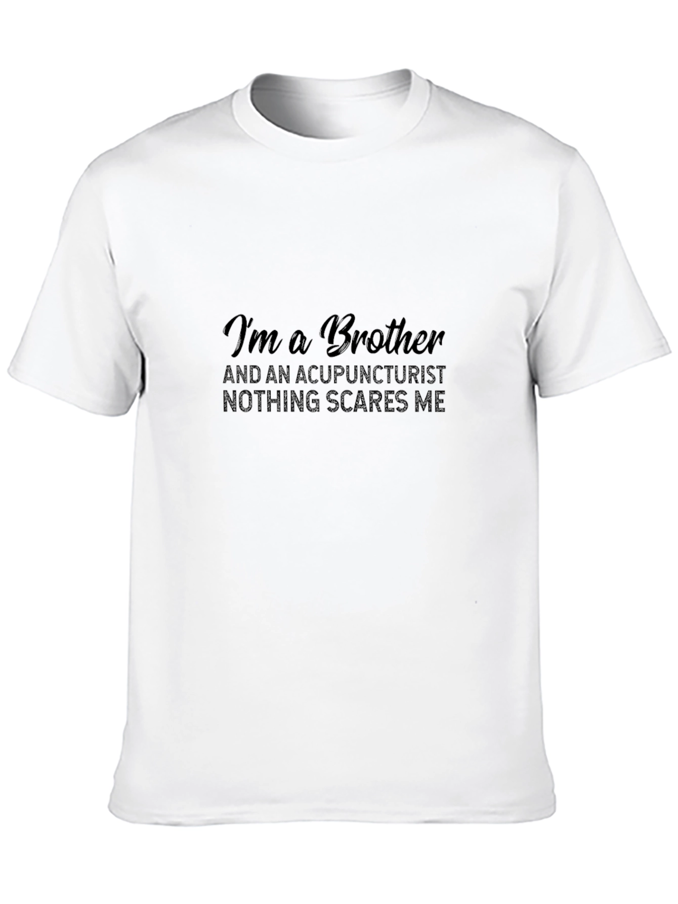 Brother Acupuncturist Graphic Tee - Black Cotton