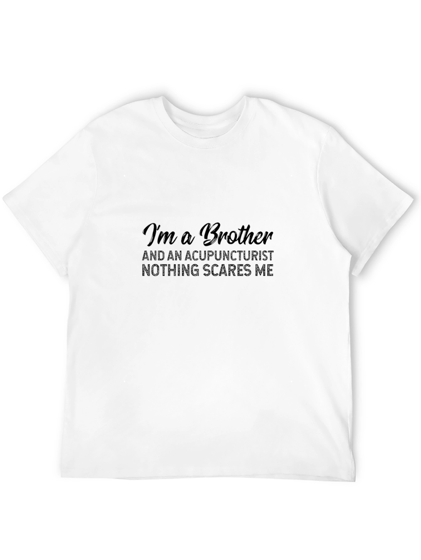 Brother Acupuncturist Graphic Tee - Black Cotton