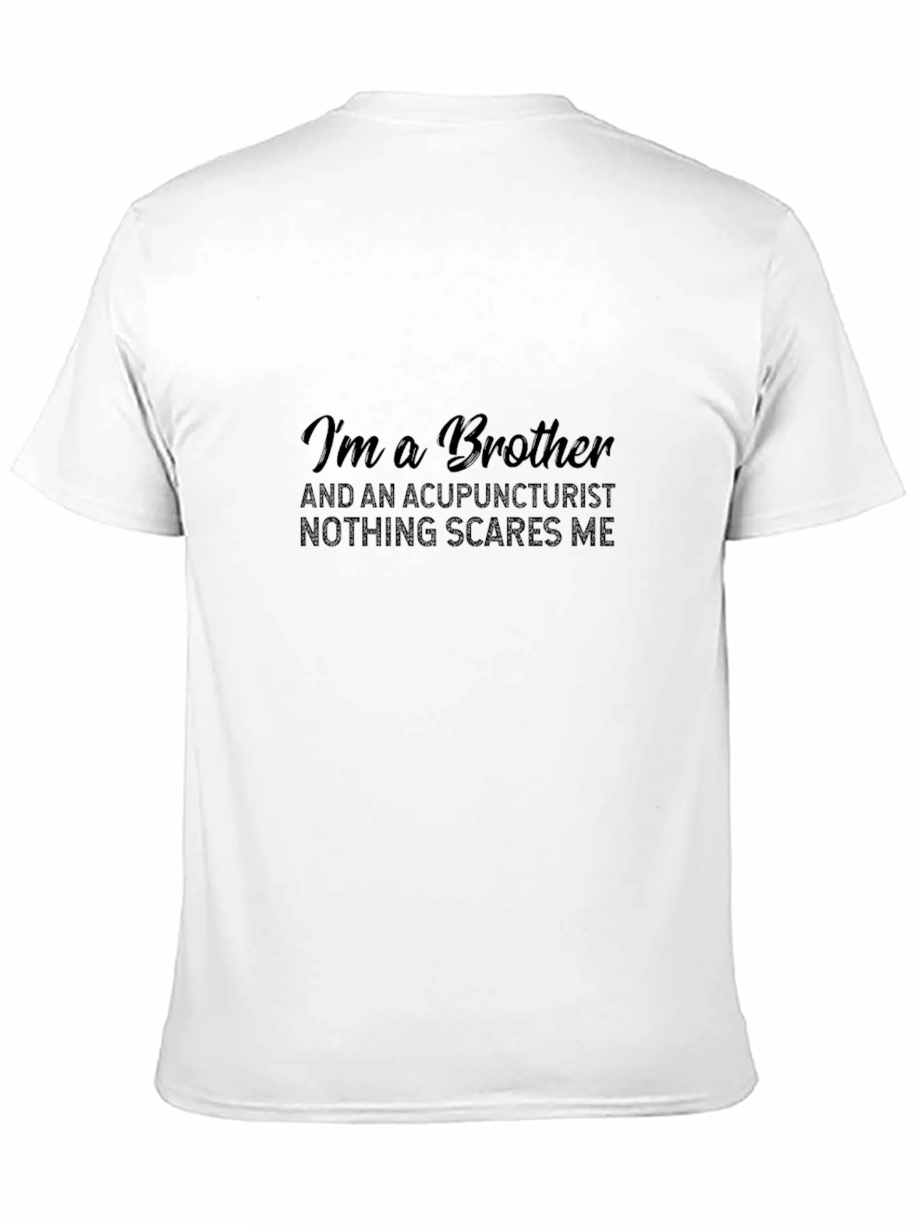 Brother Acupuncturist Graphic Tee - Black Cotton