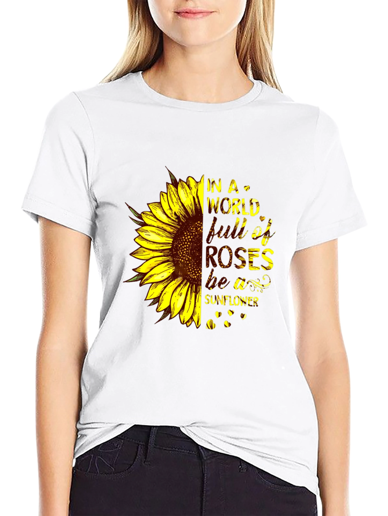 Sunflower Graphic Tee - Be A Sunflower