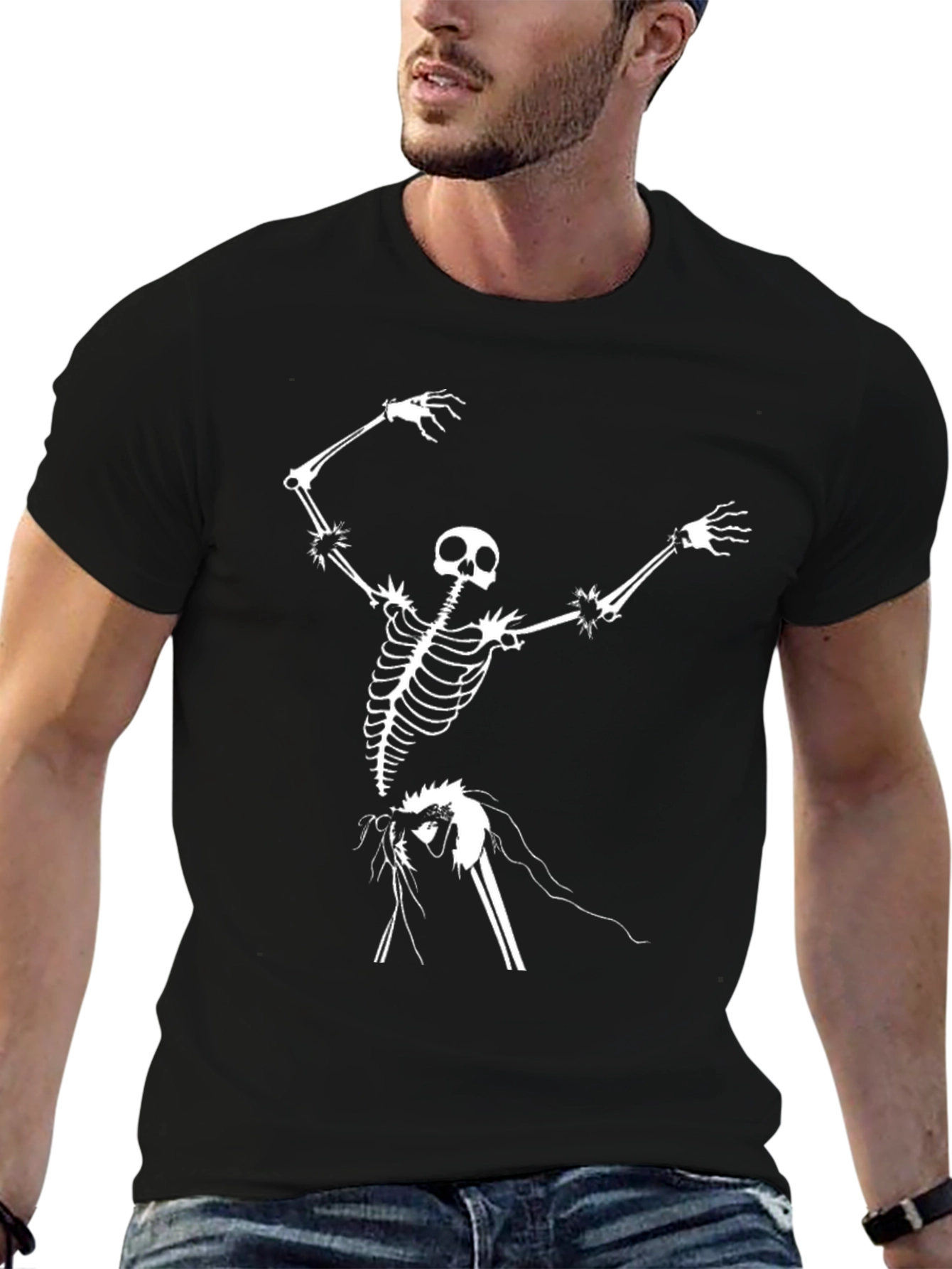 Skeleton Graphic Black T-Shirt
