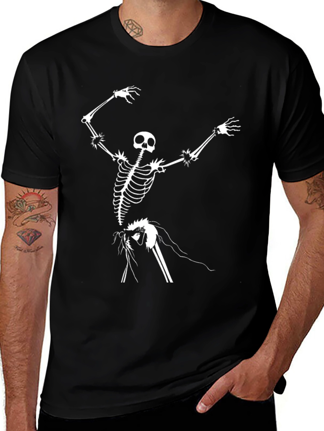 Skeleton Graphic Black T-Shirt