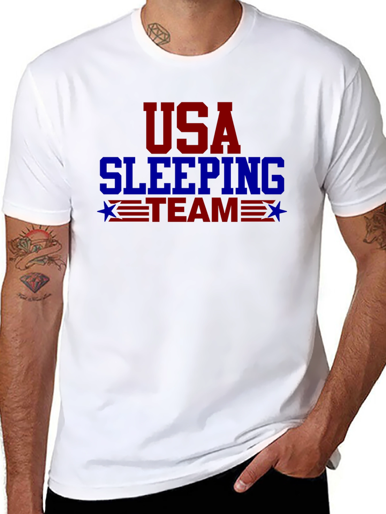 USA Sleeping Team Graphic T-Shirt