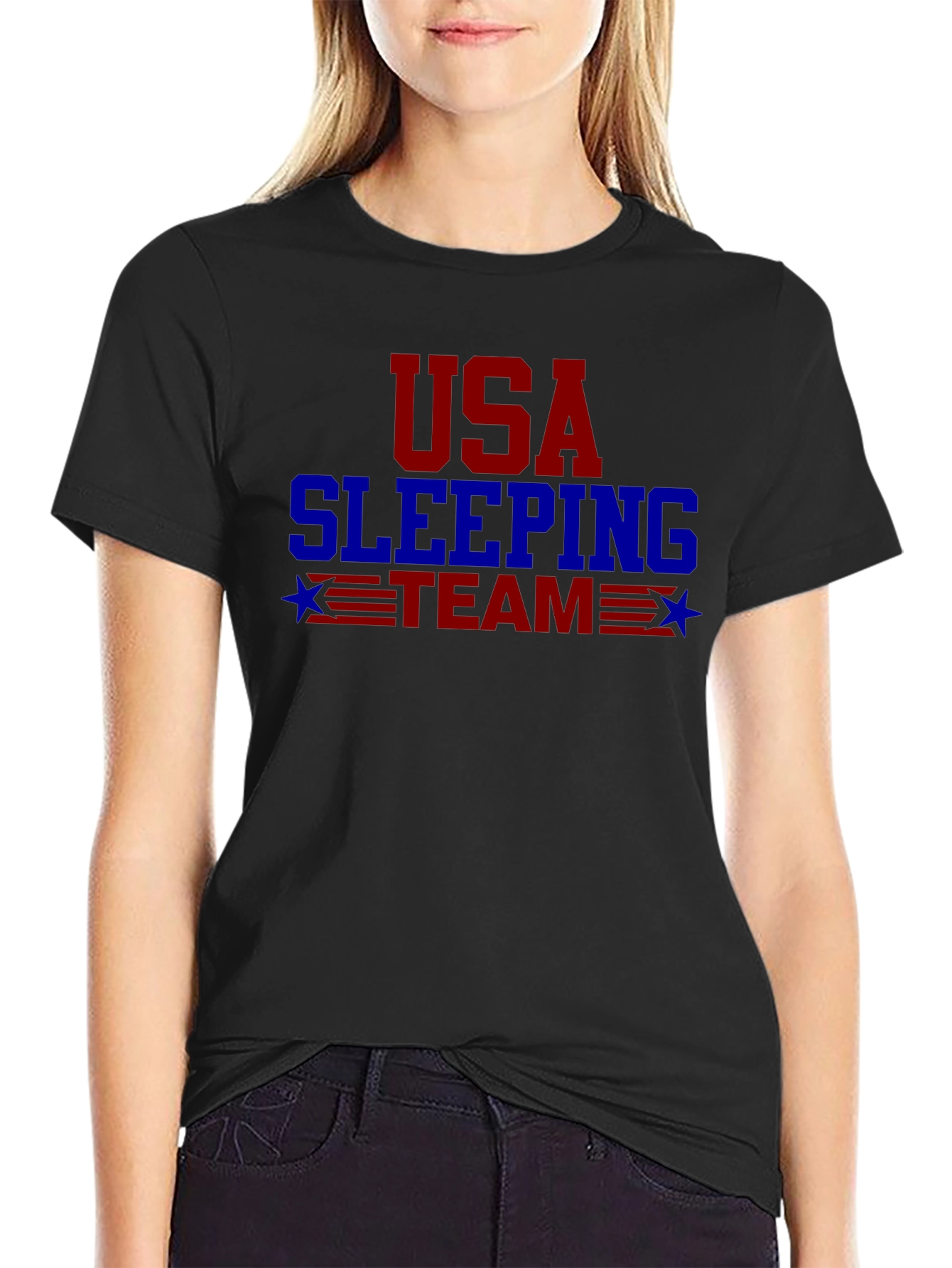 USA Sleeping Team Graphic T-Shirt