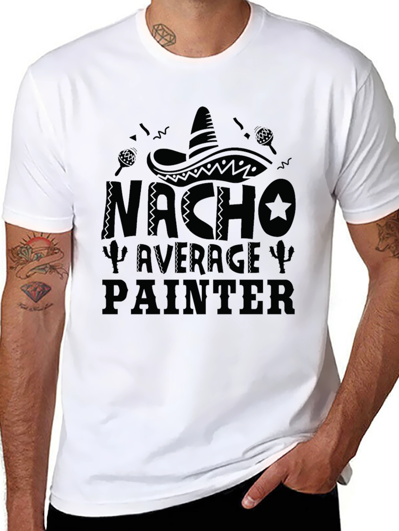 Nacho Average Painter Graphic T-Shirt