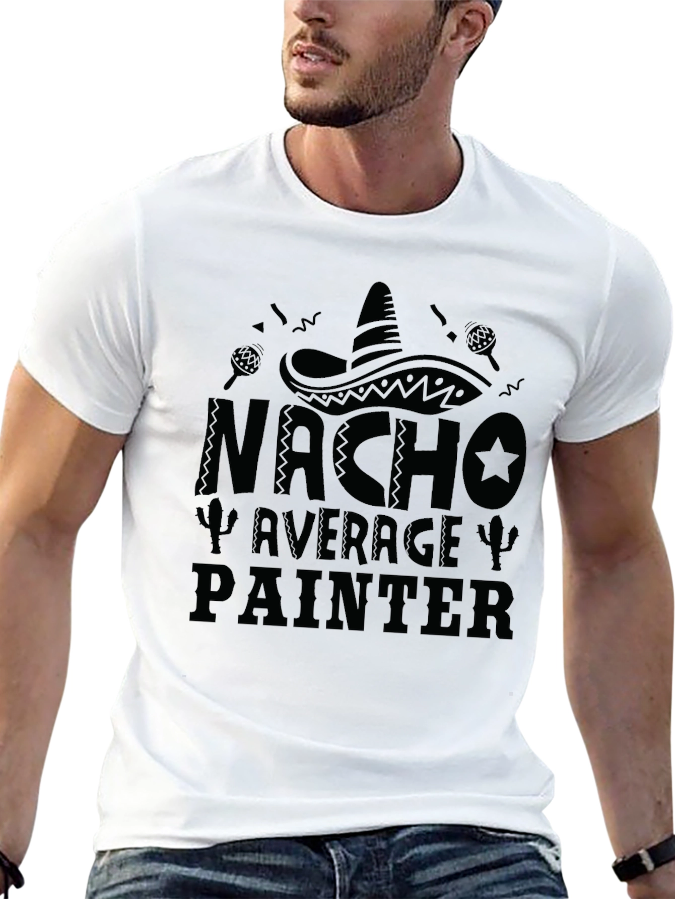 Nacho Average Painter Graphic T-Shirt
