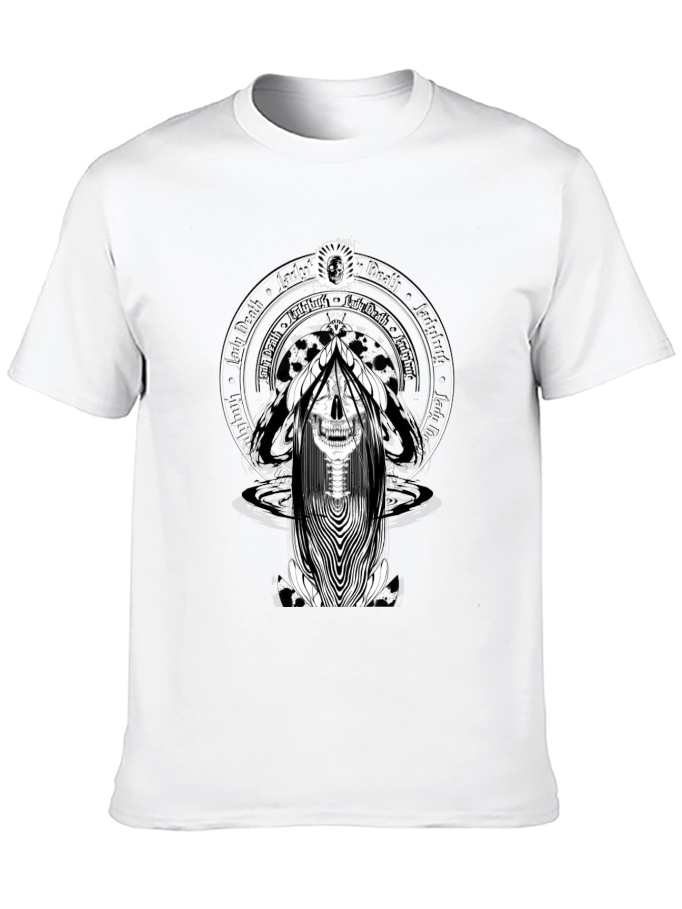 Lady Death Skull Graphic Tee - Black