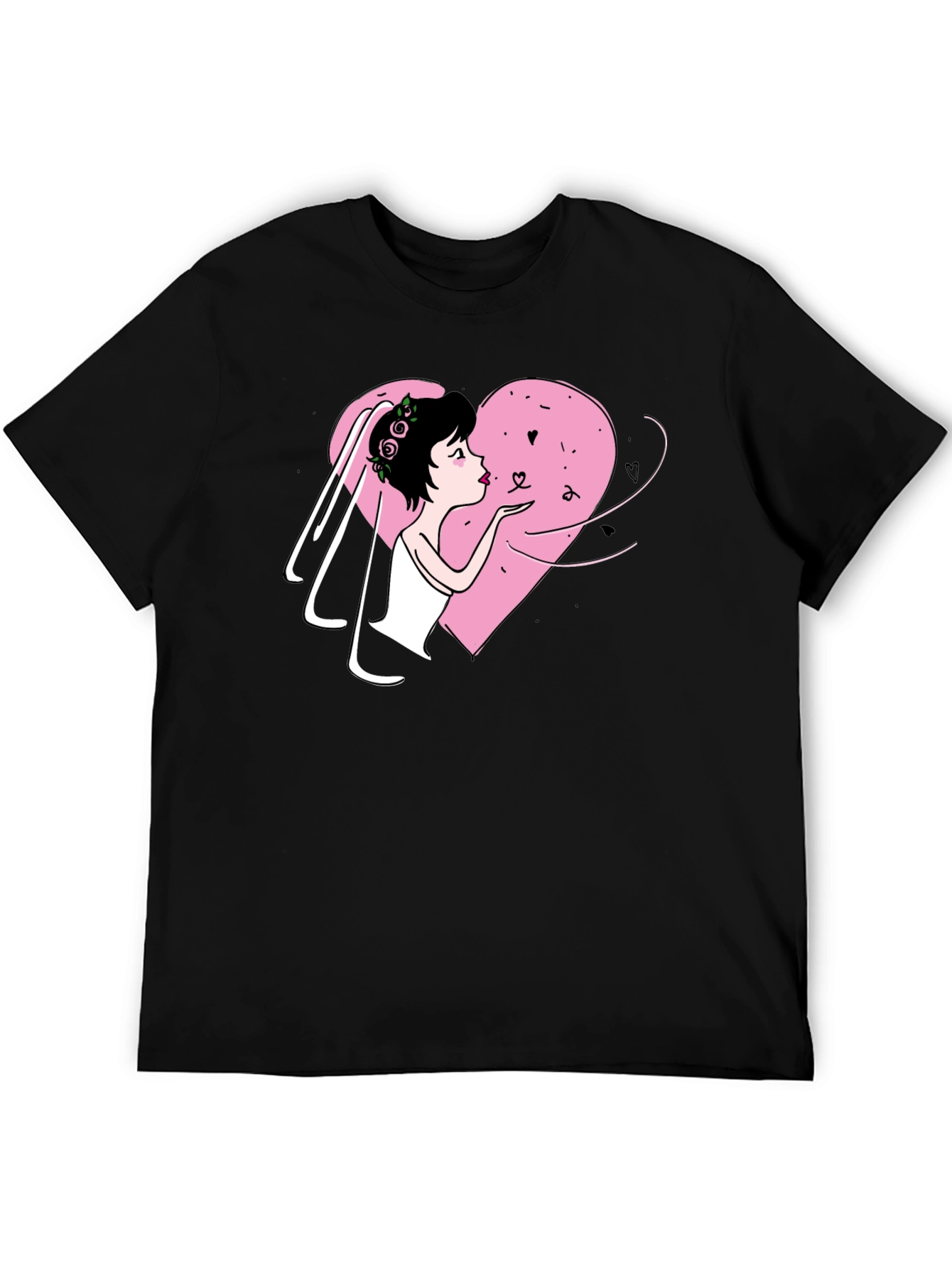 Bride Heart T-Shirt - Black