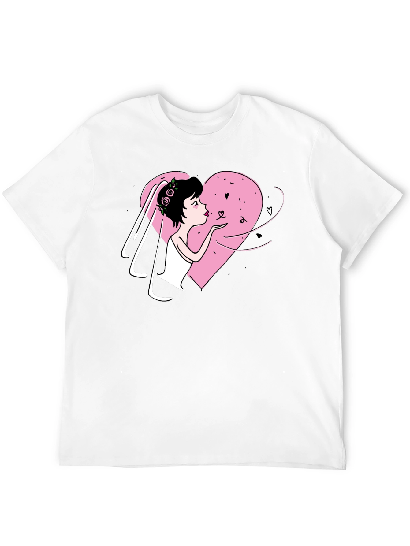 Bride Heart T-Shirt - Black