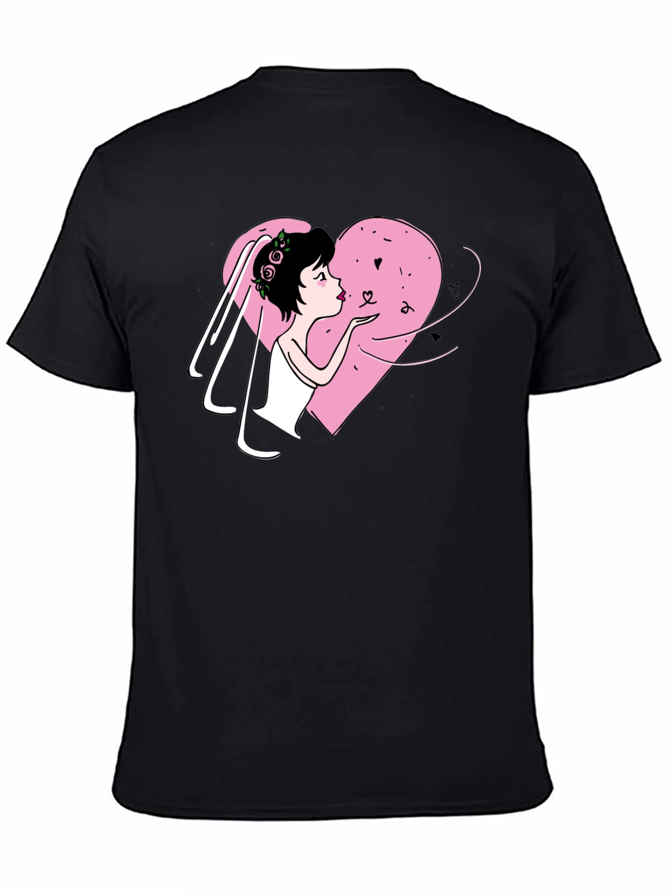 Bride Heart T-Shirt - Black