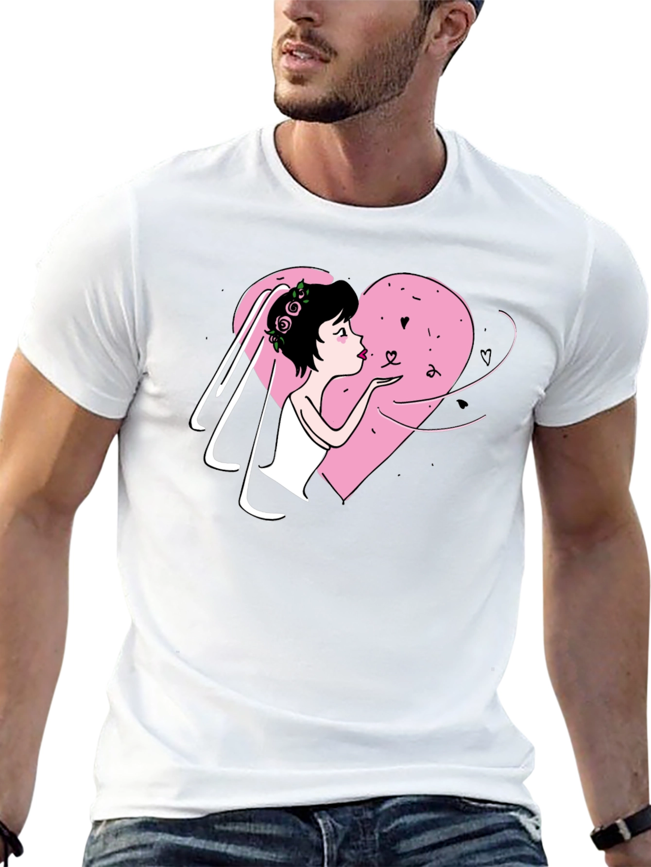 Bride Heart T-Shirt - Black