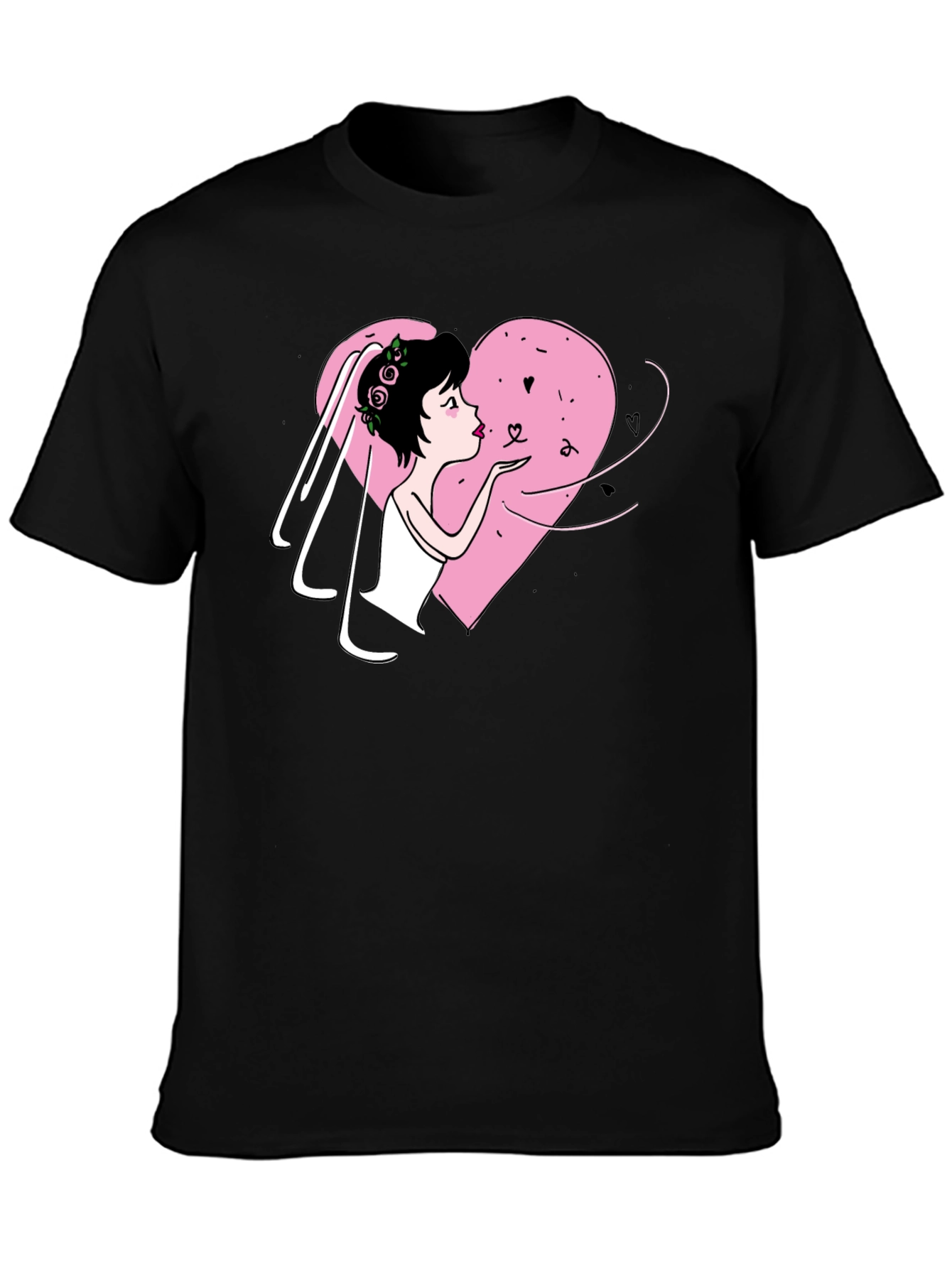 Bride Heart T-Shirt - Black