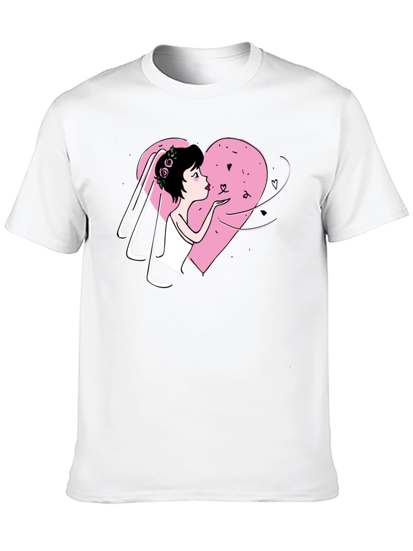 Bride Heart T-Shirt - Black