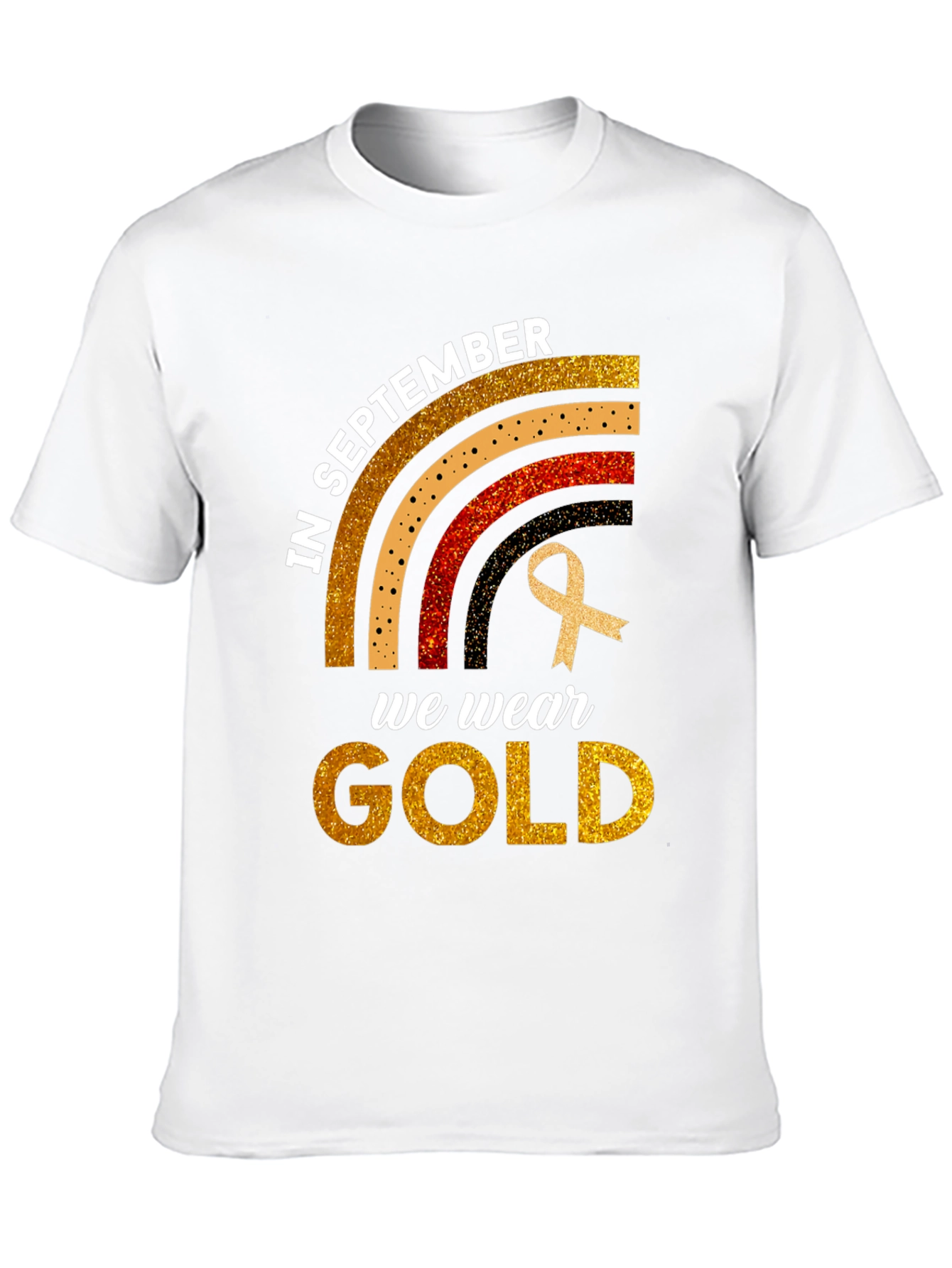 In September We Wear Gold Childhood Cancer Awareness T-Shirt