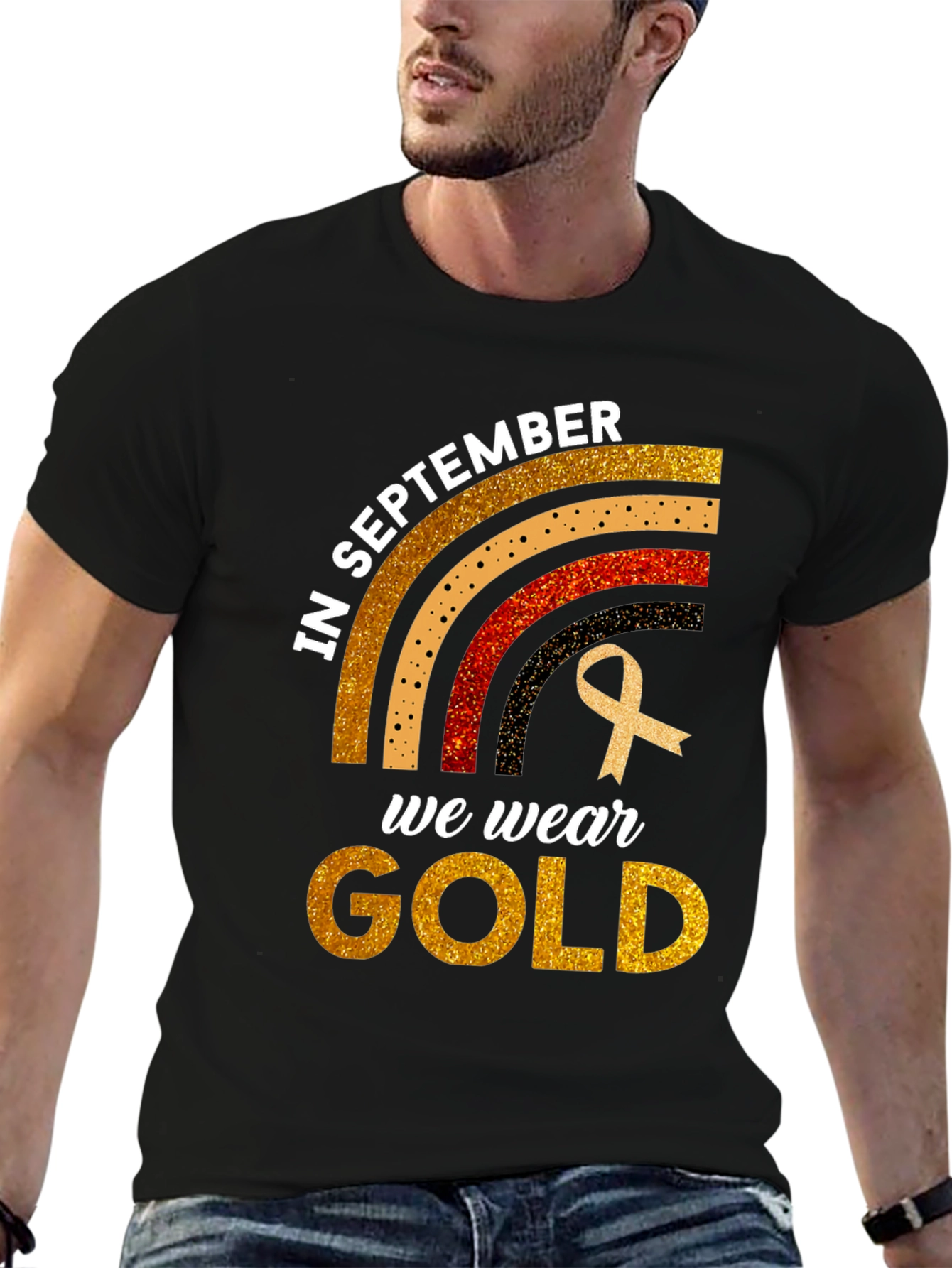 In September We Wear Gold Childhood Cancer Awareness T-Shirt