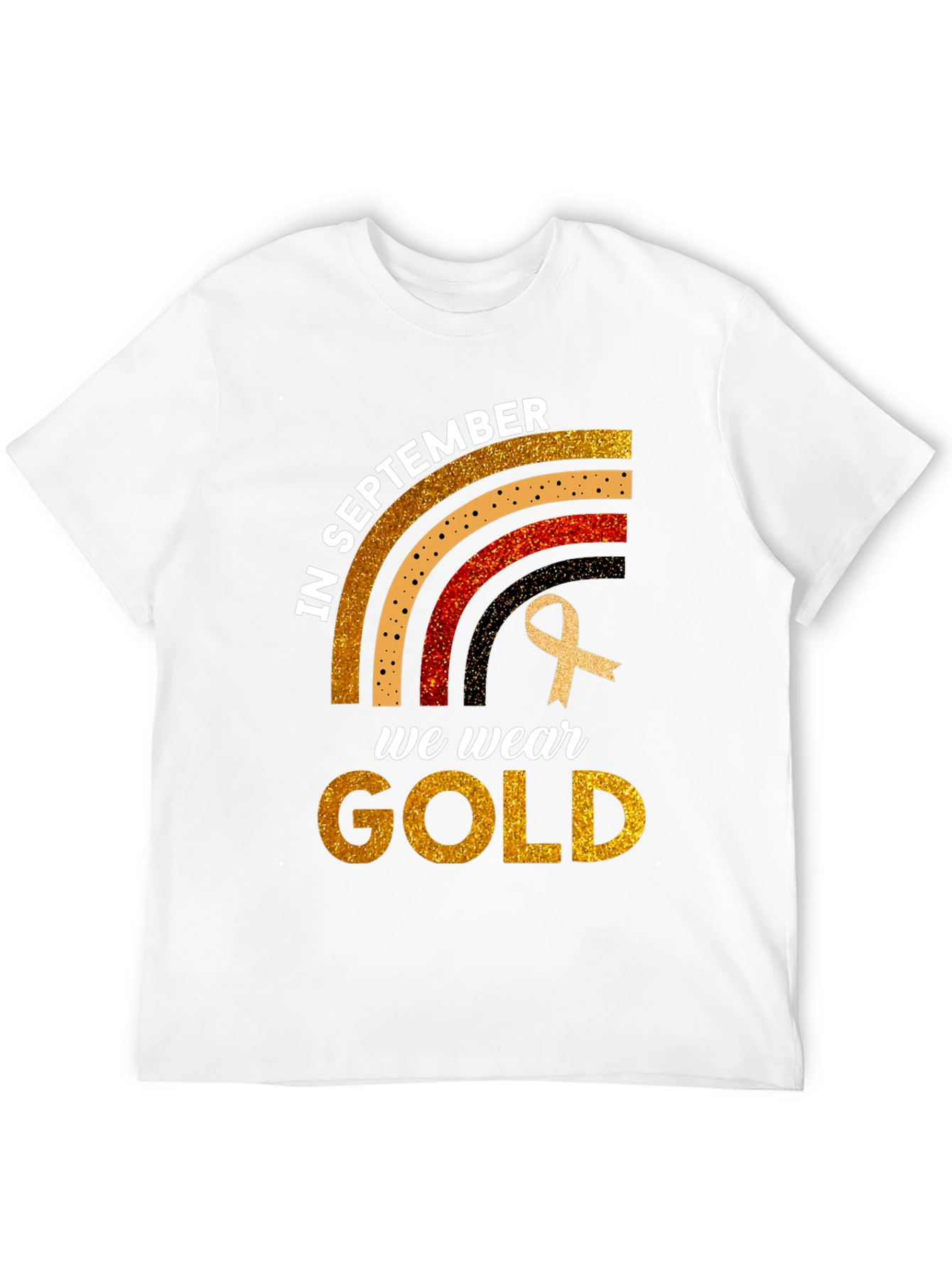 In September We Wear Gold Childhood Cancer Awareness T-Shirt