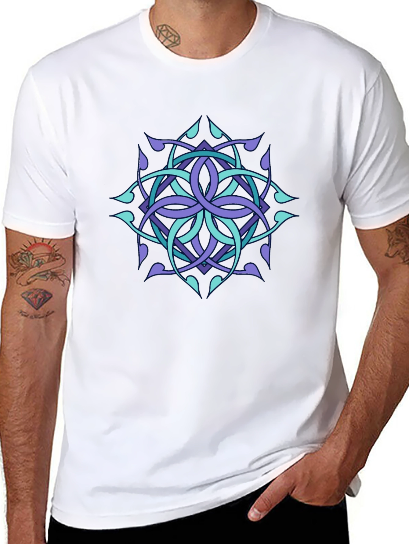 Celtic Knot Graphic Tee - Black