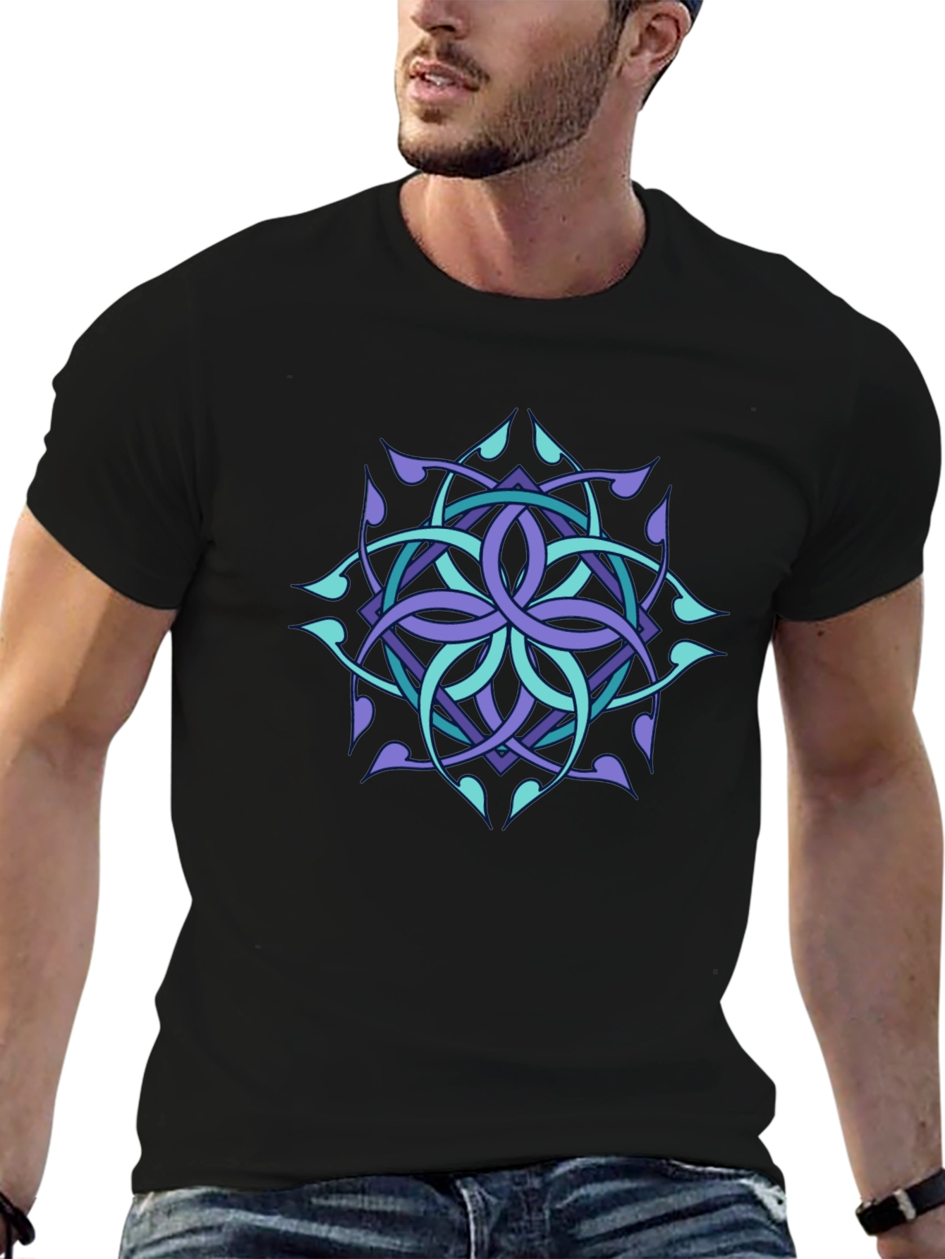 Celtic Knot Graphic Tee - Black