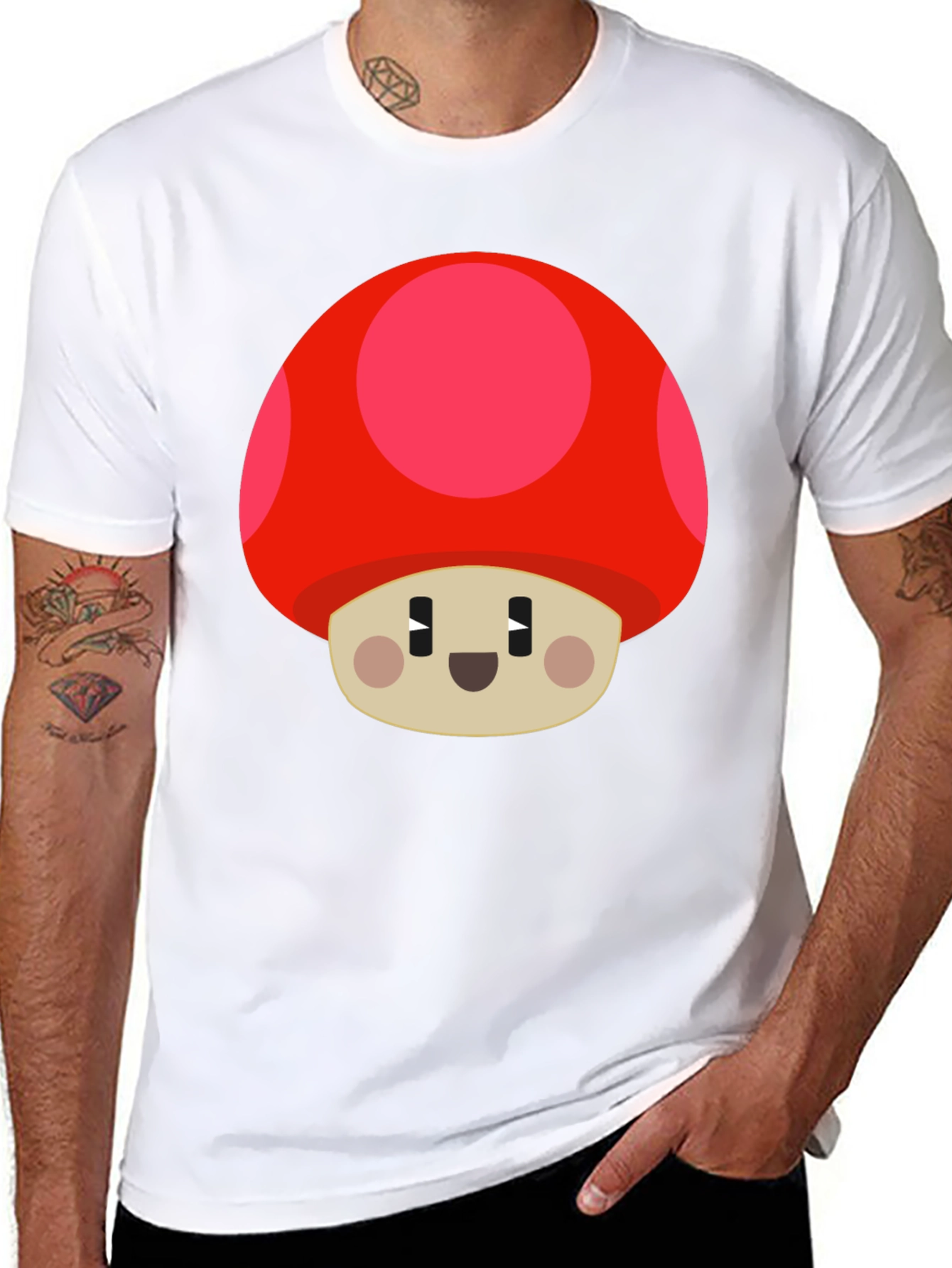 Mushroom Graphic T-Shirt - Black