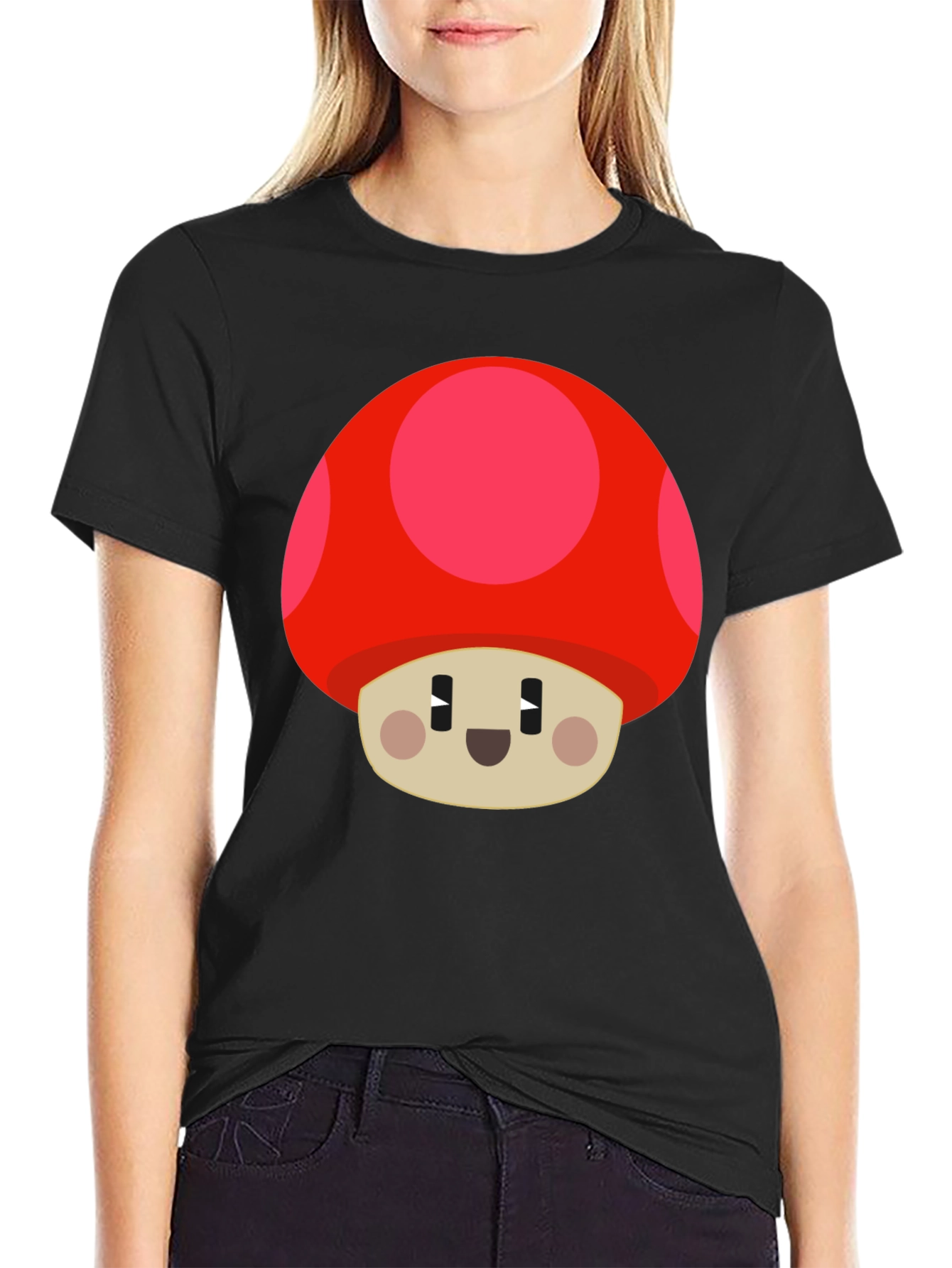 Mushroom Graphic T-Shirt - Black