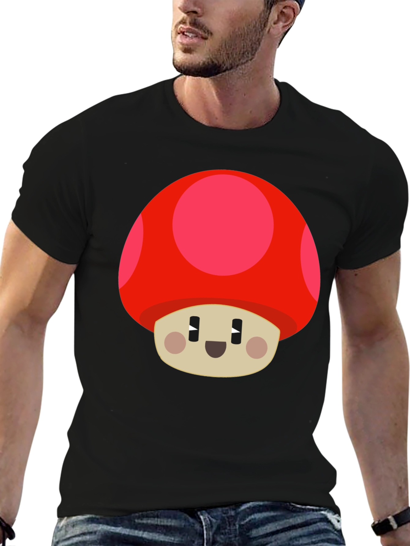 Mushroom Graphic T-Shirt - Black