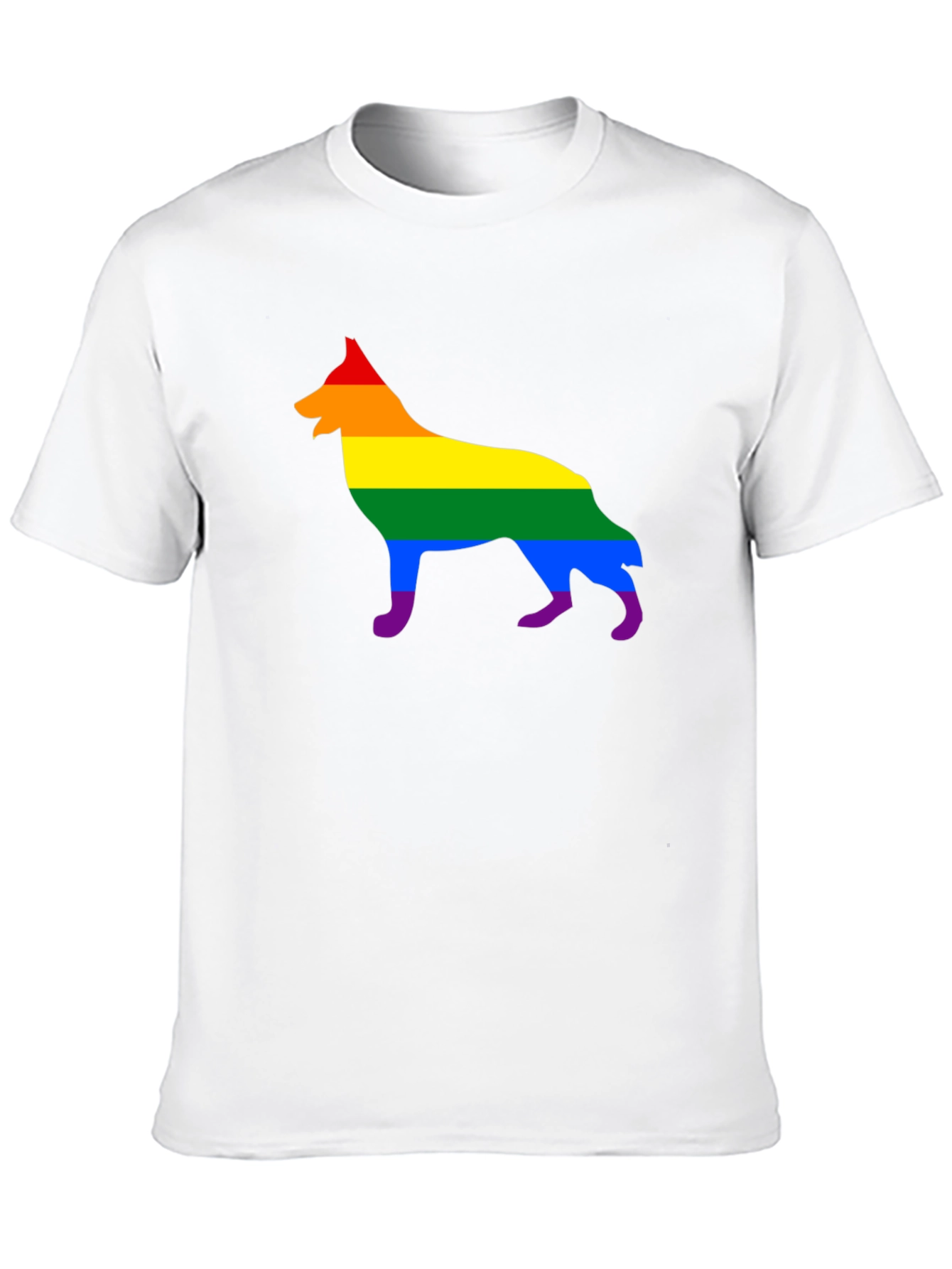 Rainbow German Shepherd T-Shirt - Pride Dog Tee