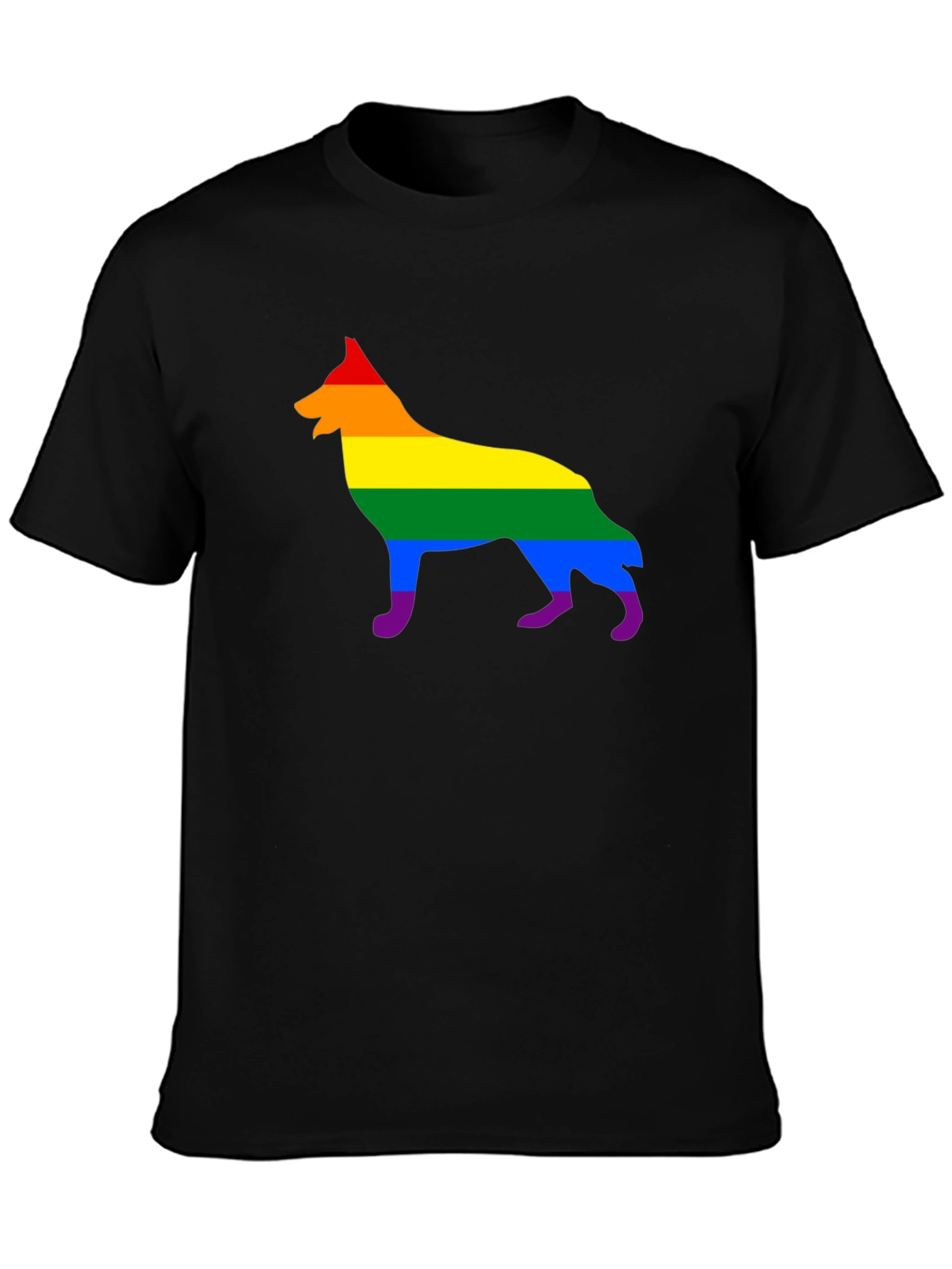 Rainbow German Shepherd T-Shirt - Pride Dog Tee