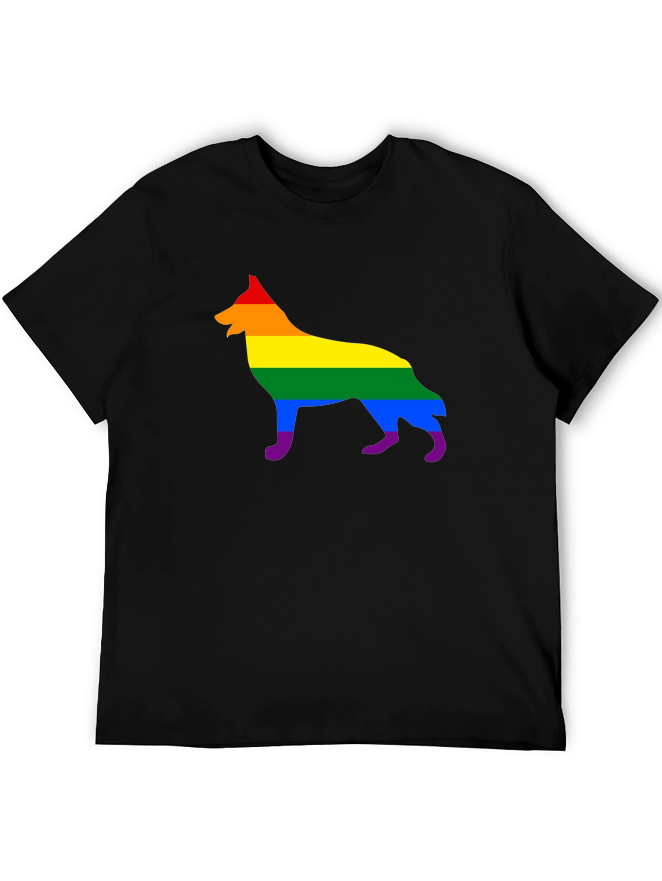 Rainbow German Shepherd T-Shirt - Pride Dog Tee