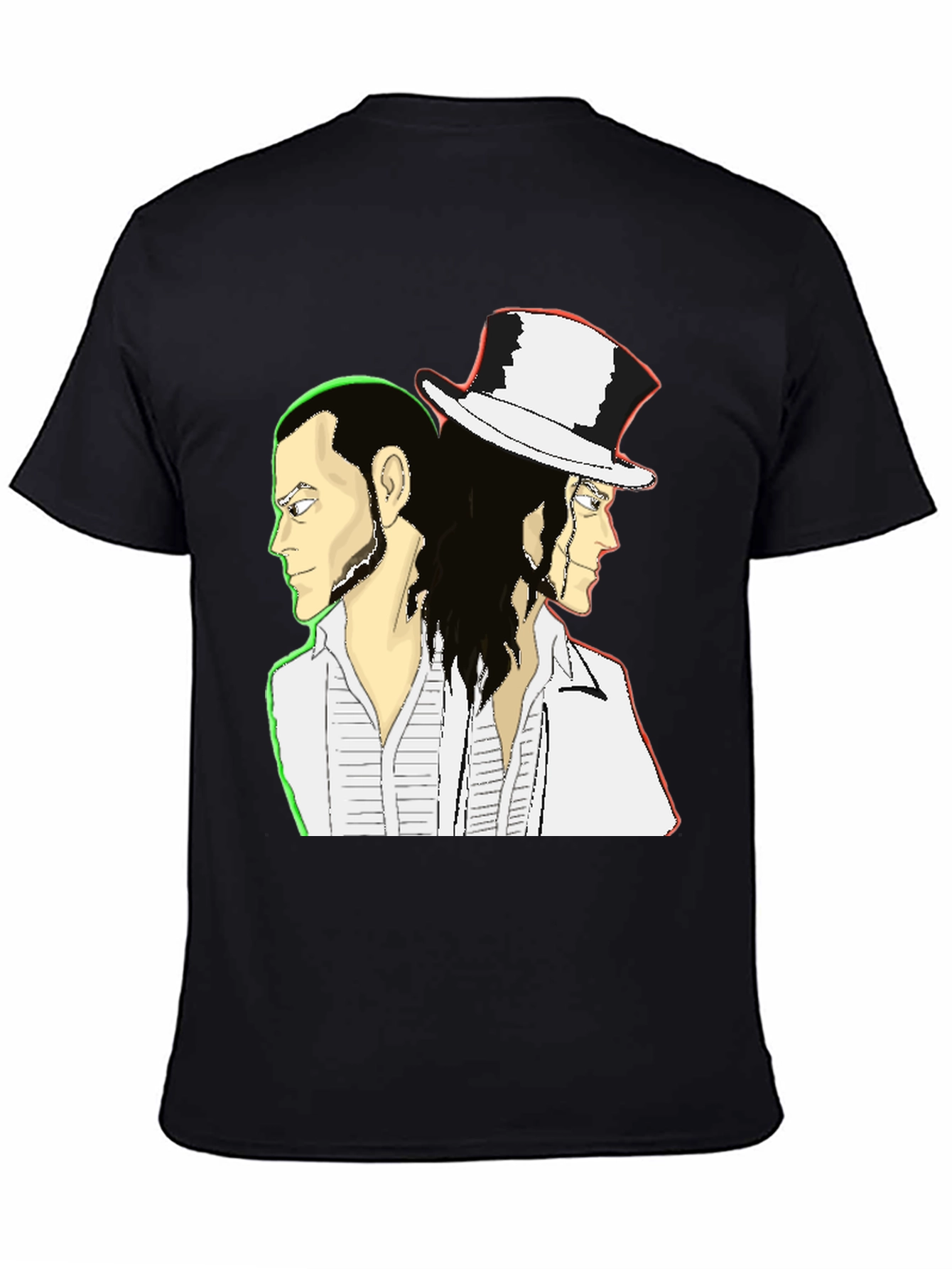 Double Image Graphic Tee - Unisex Black T-Shirt
