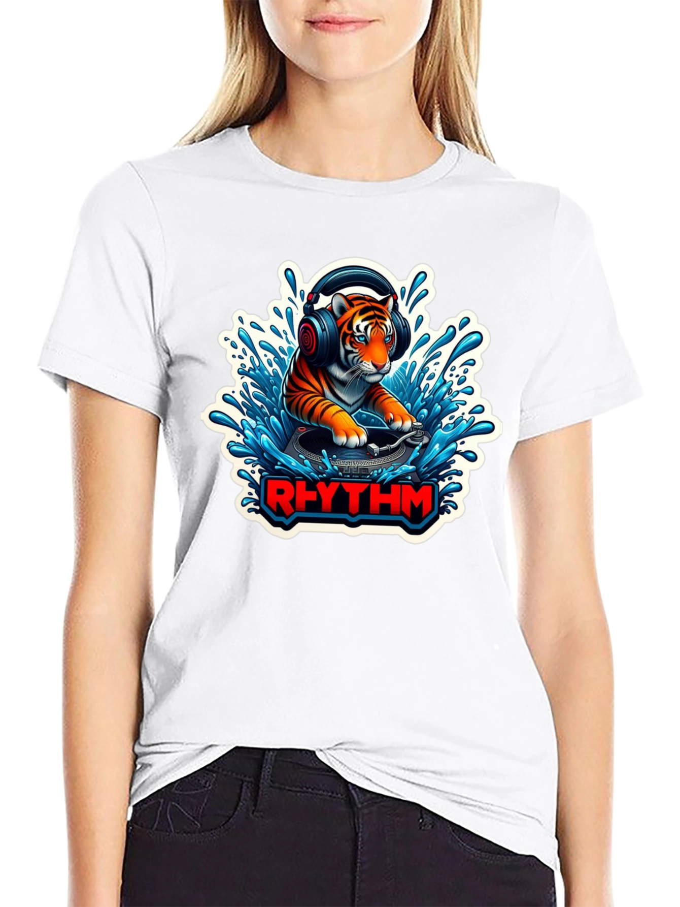 DJ Tiger Rhythm T-Shirt - Unique Graphic Tee