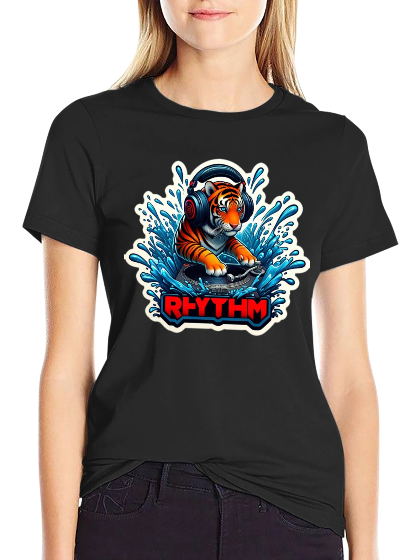 DJ Tiger Rhythm T-Shirt - Unique Graphic Tee